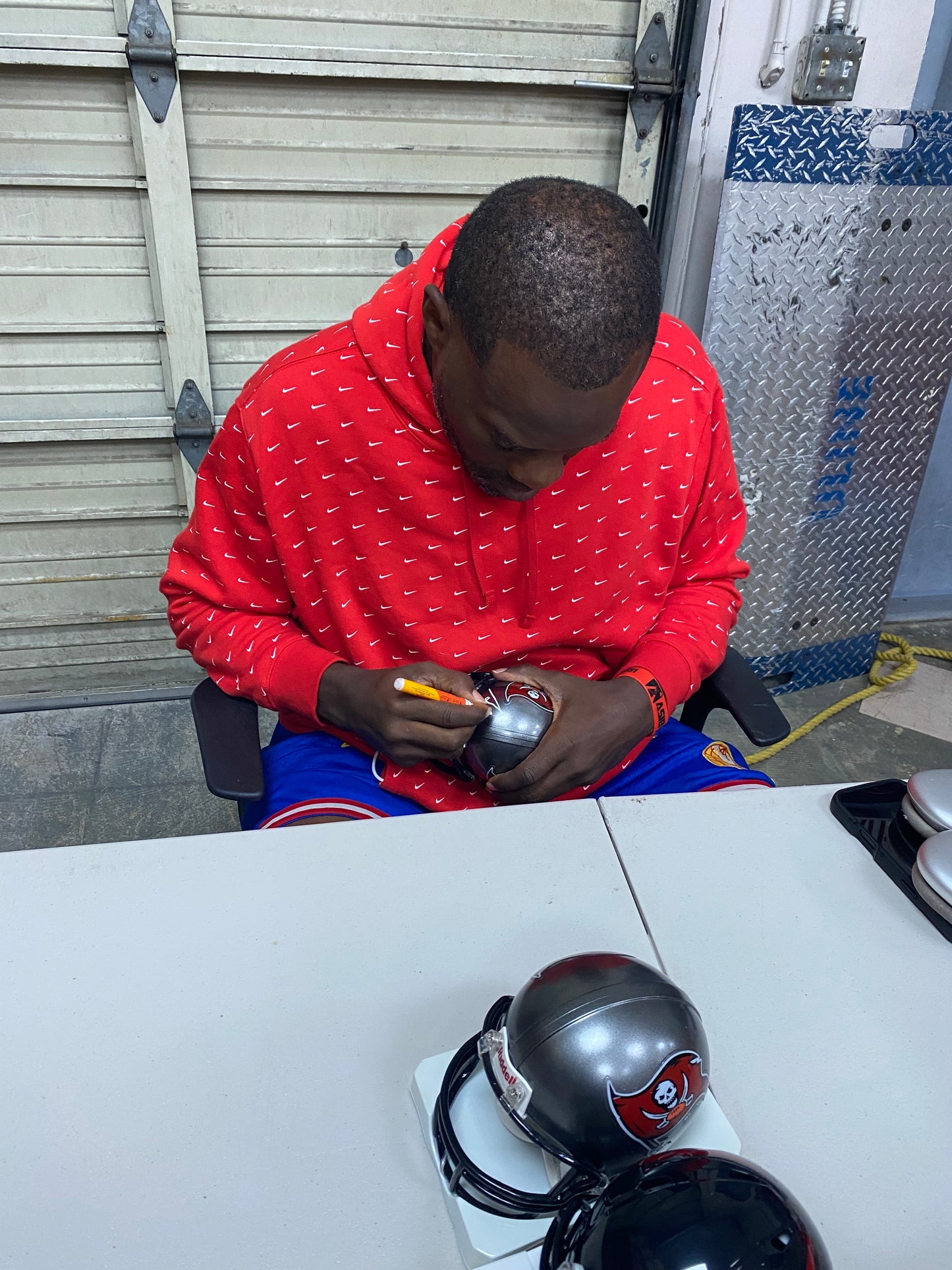 Simeon Rice Signed Tampa Bay Buccaneers Mini Helmet