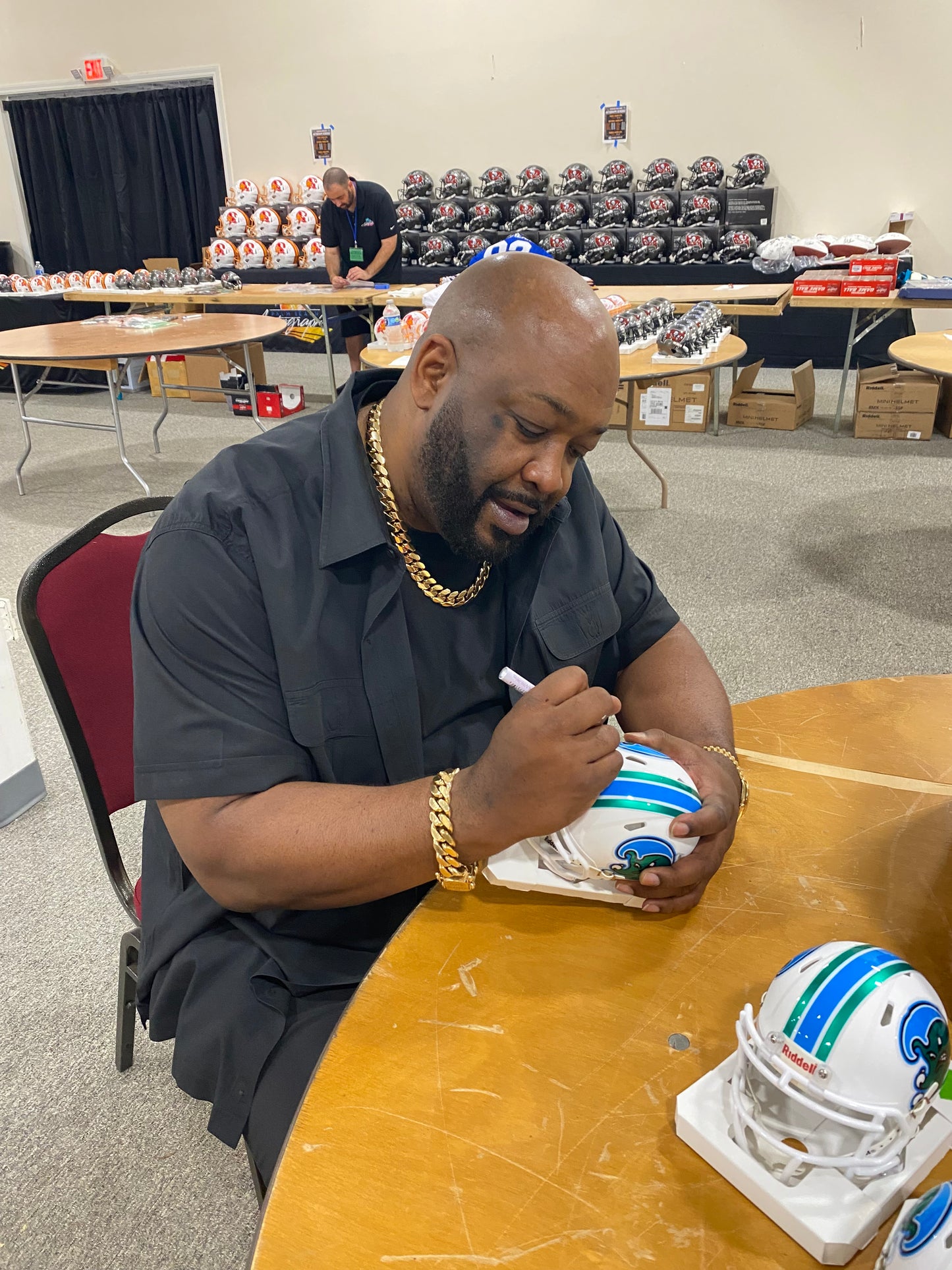 Shaun King Signed Tulane Green Wave Mini Speed Football Helmet