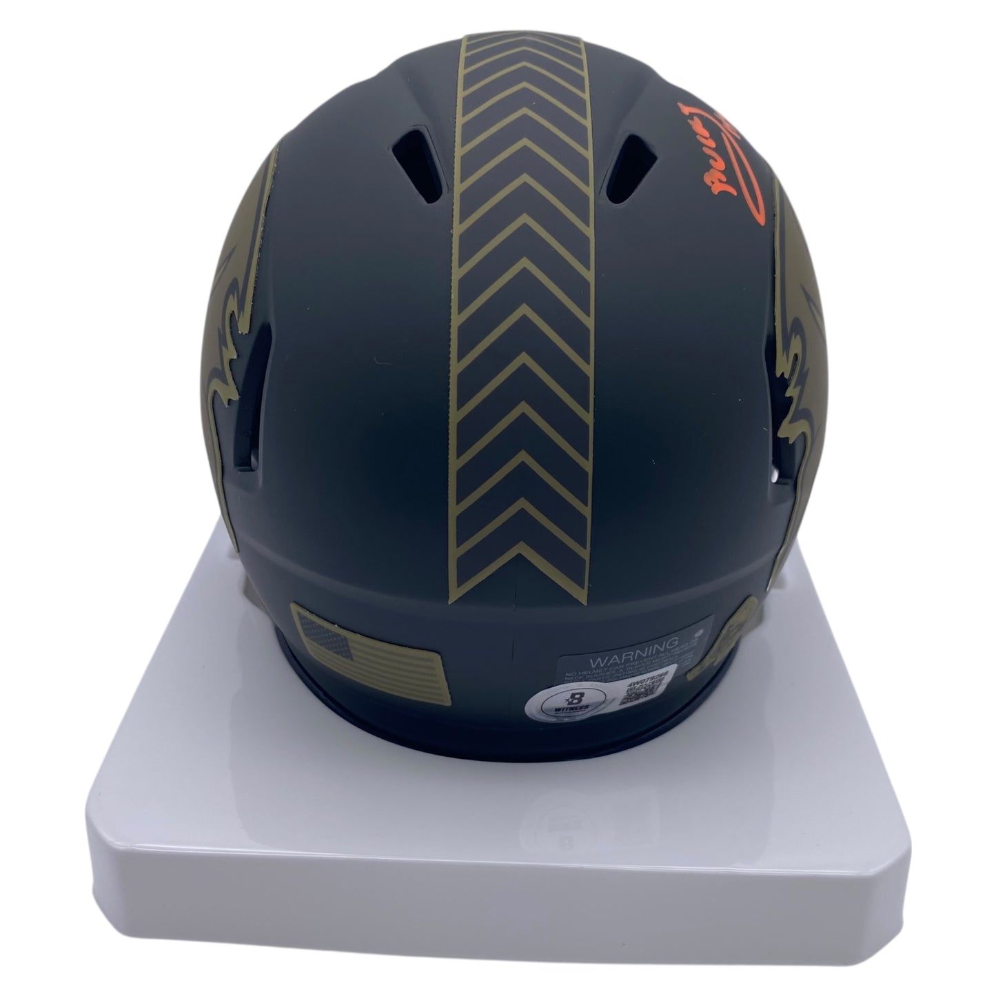 Bucky Irving Signed Tampa Bay Buccaneers 2025 Salute to Service Alternate Speed Mini Helmet