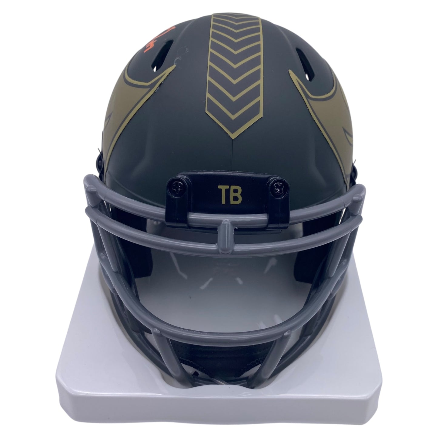 Bucky Irving Signed Tampa Bay Buccaneers 2025 Salute to Service Alternate Speed Mini Helmet