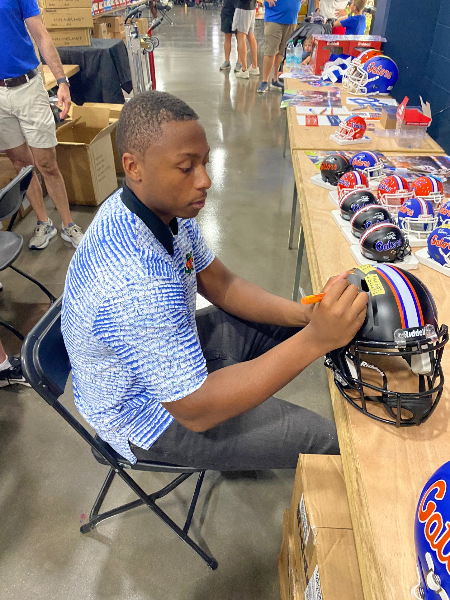 DJ Lagway Signed Black Florida Gators Full Size Authentic Football Helmet