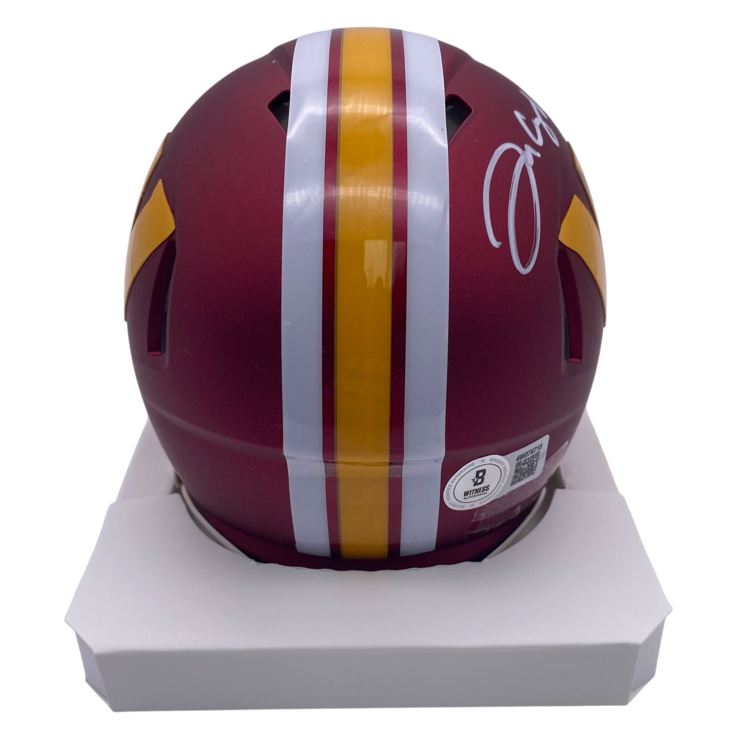 Jacory Croskey-Merritt Signed Washington Commanders 2025 On Field Alternate Speed Mini Helmet