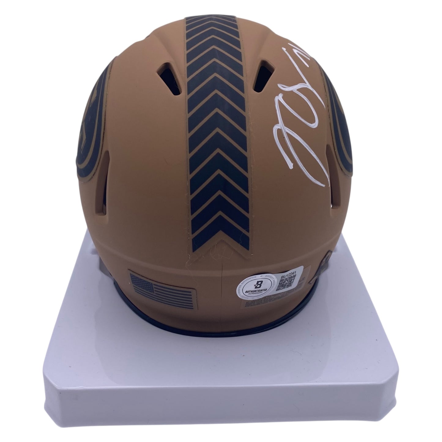 Trent Williams Signed San Francisco 49ers Salute to Service Alternate Speed Mini Helmet