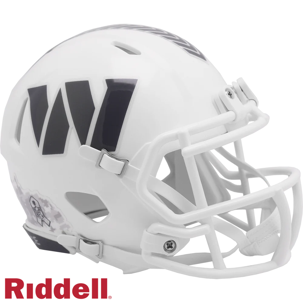 Jacory Croskey-Merritt Signed Washington Commanders 2024 Salute to Service White Alternate Speed Mini Helmet