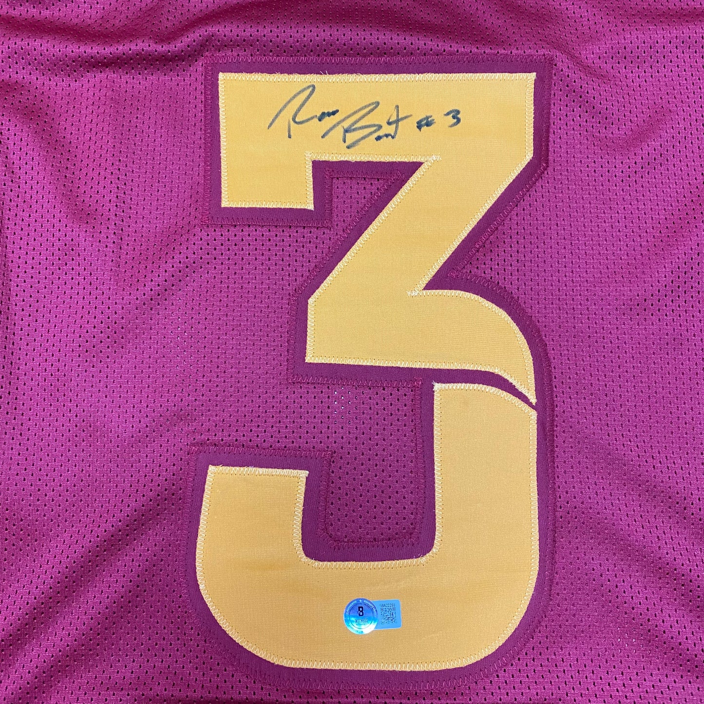 Rocco Becht Signed Red #3 Stitched Jersey - Iowa State Cyclones Style
