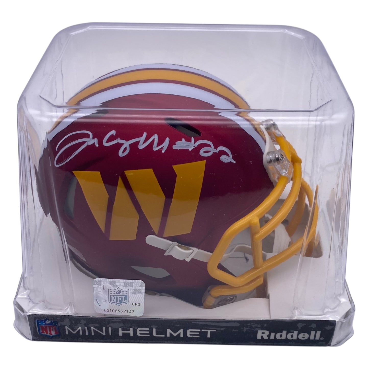 Jacory Croskey-Merritt Signed Washington Commanders 2025 On Field Alternate Speed Mini Helmet
