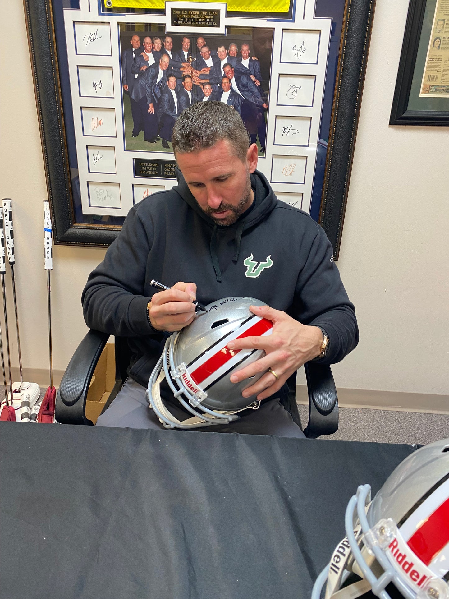 Brian Hartline Signed Ohio State Buckeyes Speed Full Size Helmet