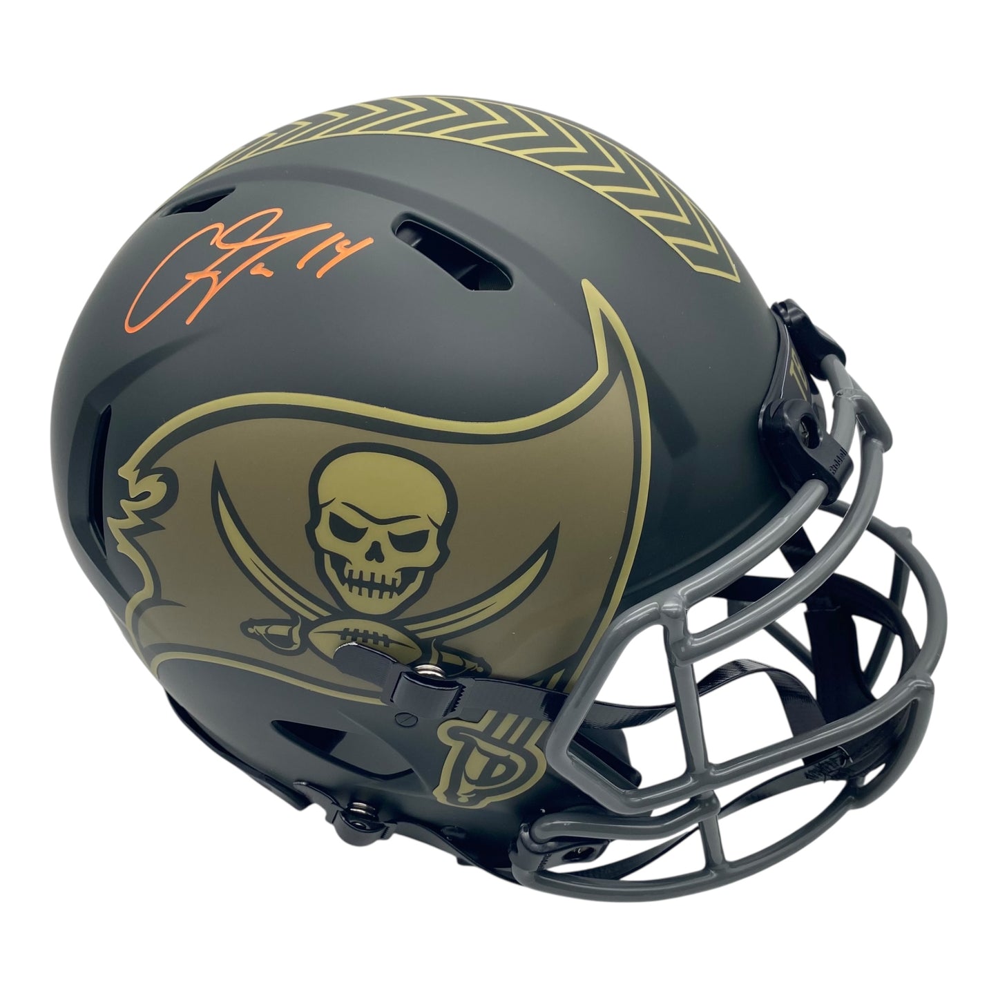 Chris Godwin Signed Tampa Bay Buccaneers 2025 Salute to Service Alternate Speed Authentic Full Size Helmet