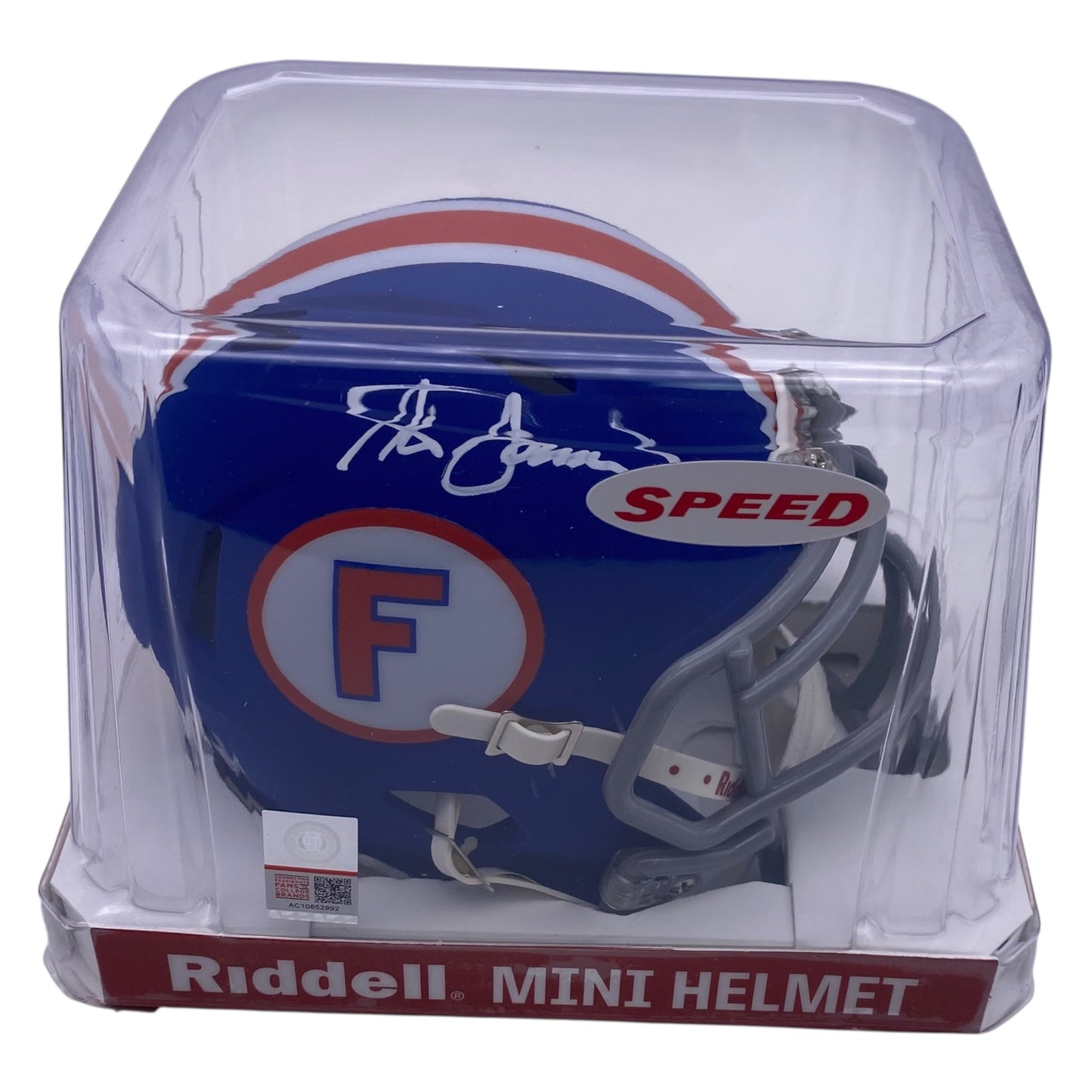 Steve Spurrier Signed Florida Gators Mini Speed Football Helmet