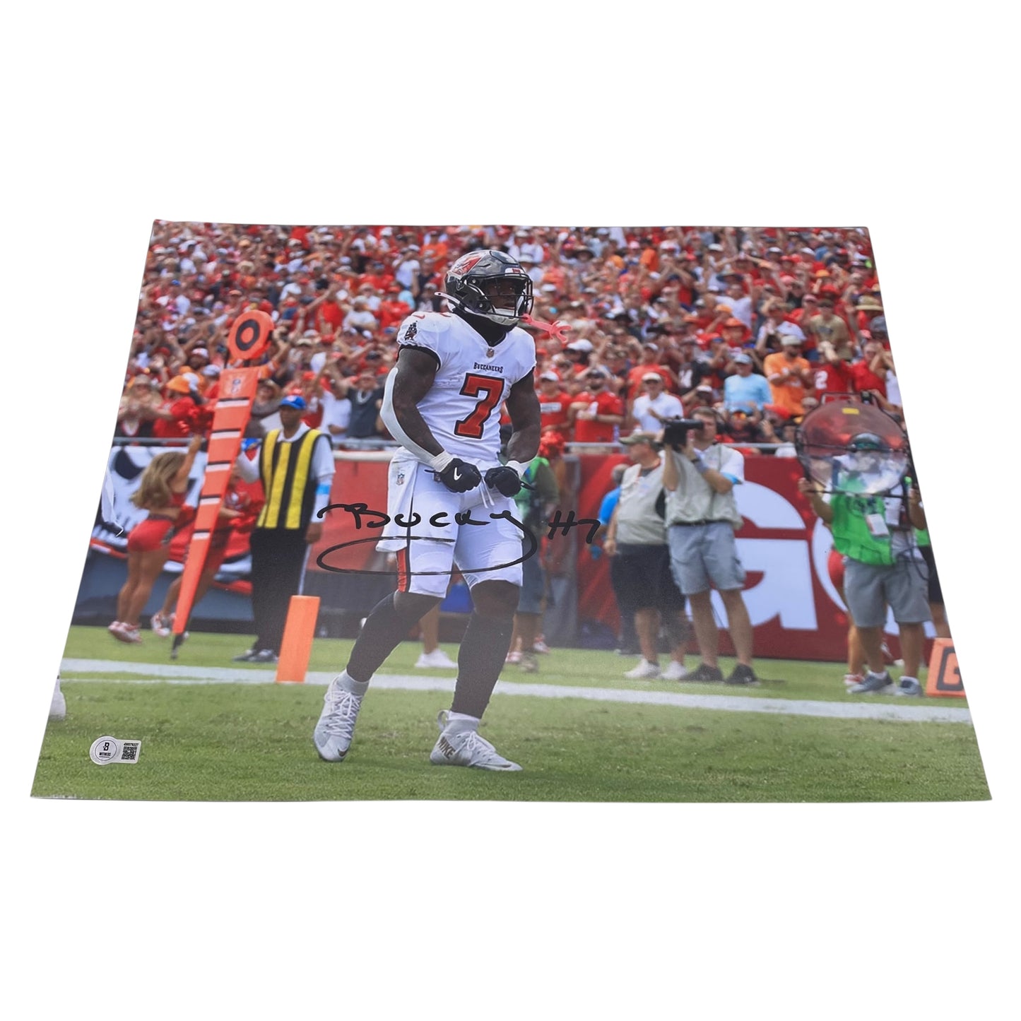 Bucky Irving Signed Tampa Bay Buccaneers 16x20 Photo