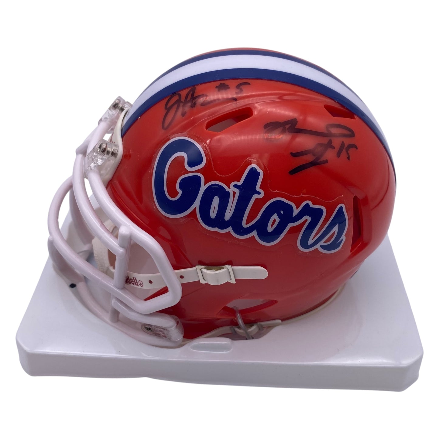 Steve Spurrier Danny Wuerffel Jacquez Green Reidel Anthony Fred Taylor Signed Florida Gators 1996 National Champions Mini Speed Football Helmet
