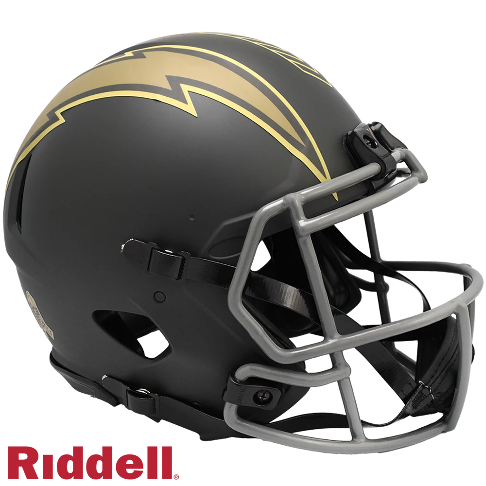 Ladd McConkey Signed Los Angeles Chargers 2025 Salute to Service Alternate Speed Authentic Full Size Football Helmet