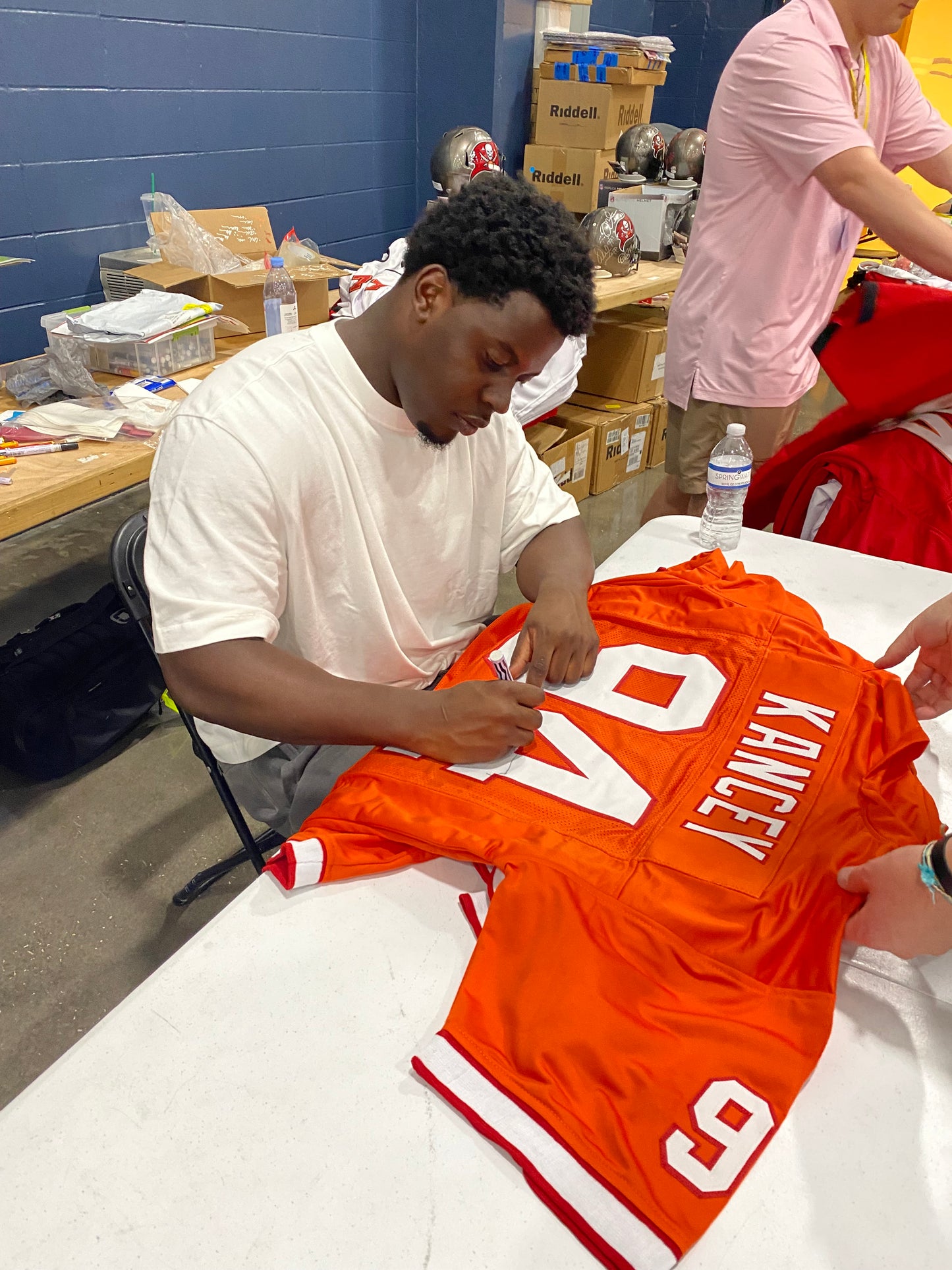 Calijah Kancey Signed #94 Stitched Jersey Tampa Bay Bucs Style Orange