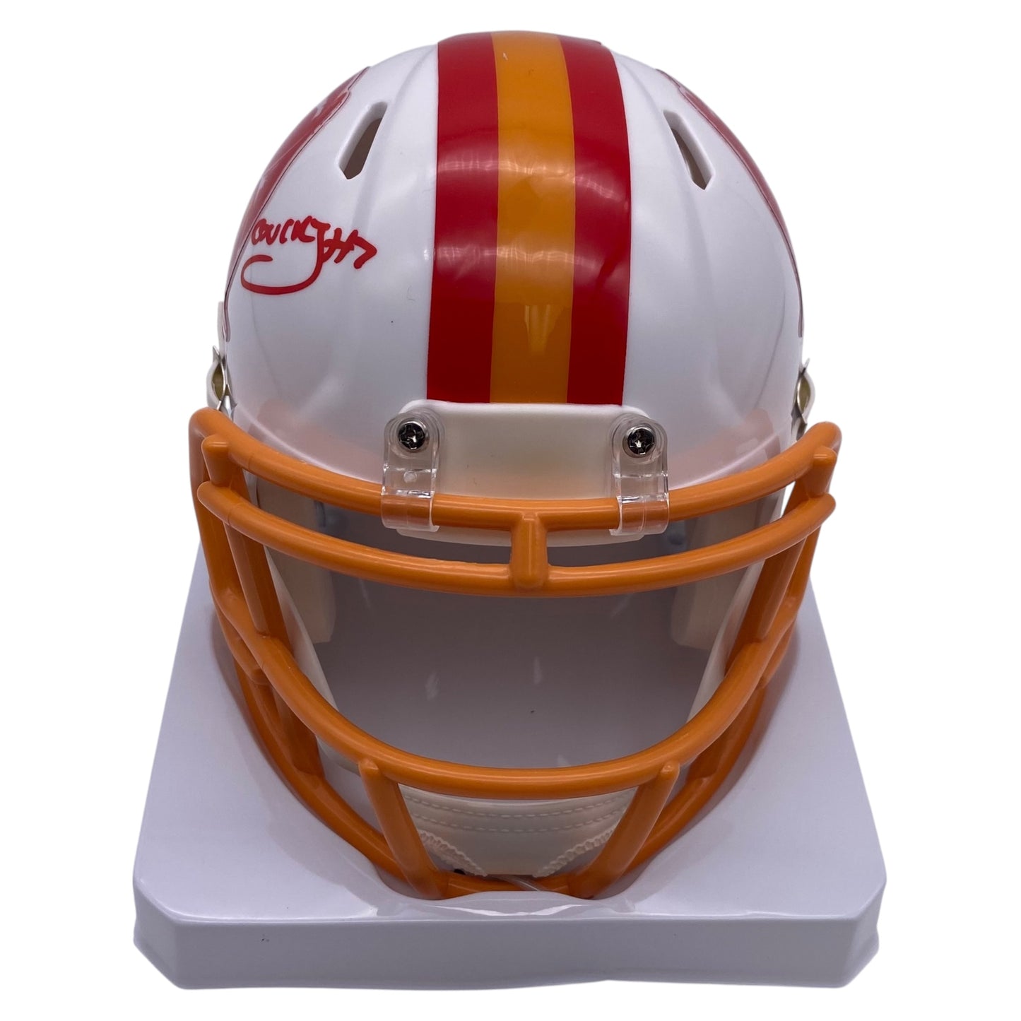 Bucky Irving Signed Tampa Bay Buccaneers Creamsicle Throwback Speed Mini Helmet