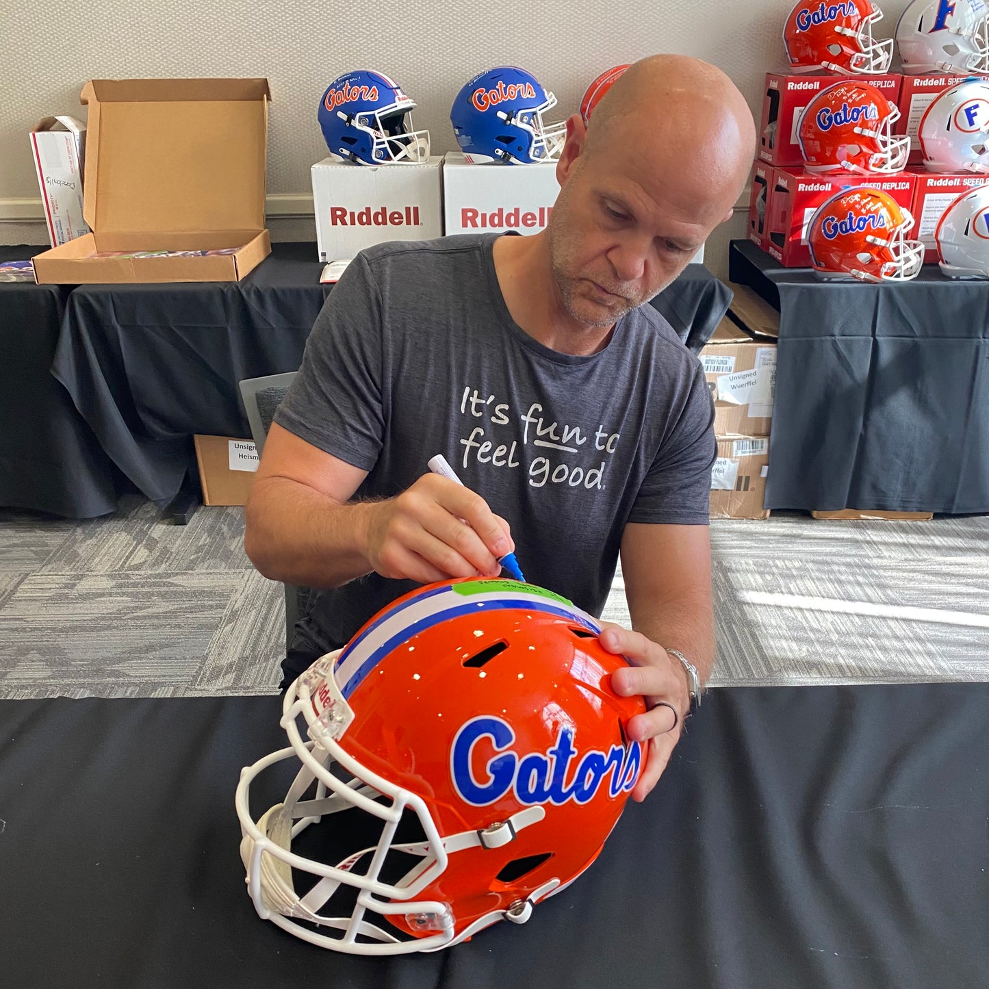 Danny Wuerffel 96 Heisman & National Champions Signed Florida Gators Full Size Replica Football Helmet