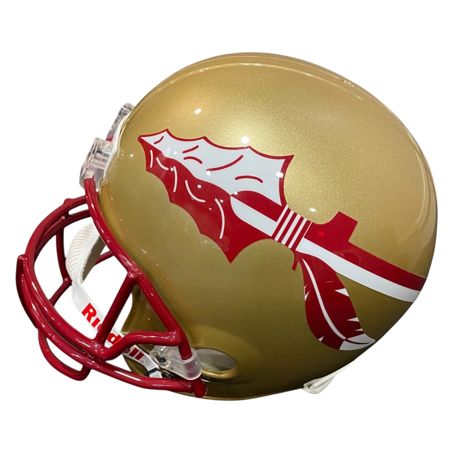 Coach Bobby Bowden and Peter Warrick 1999 National Champs Signed Florida State Seminoles Full Size Replica Football Helmet
