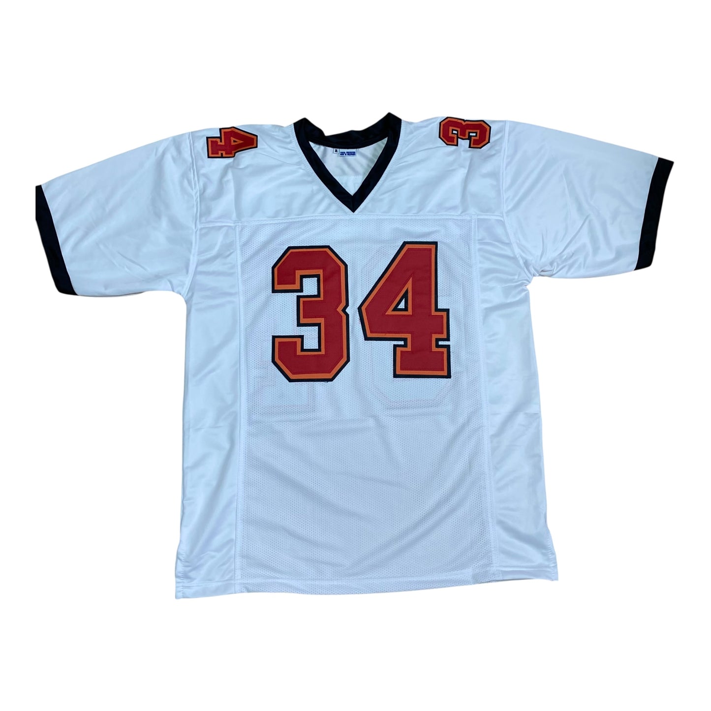 Dexter Jackson signed White #34 stitched jersey - Tampa Bay Buccaneers Style