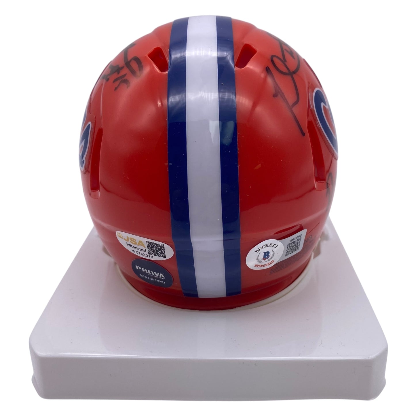 Steve Spurrier Danny Wuerffel Jacquez Green Reidel Anthony Fred Taylor Signed Florida Gators 1996 National Champions Mini Speed Football Helmet