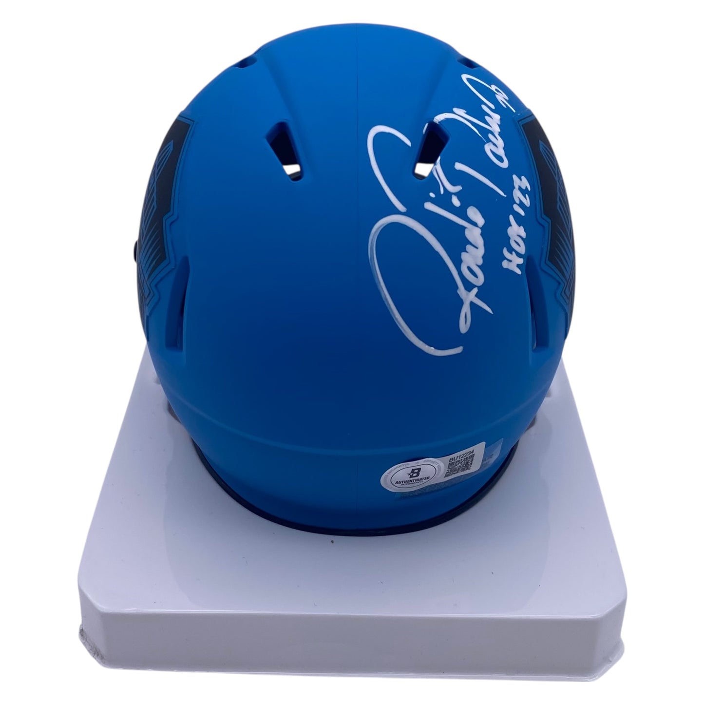 Ronde Barber Signed Tampa Bay Buccaneers Hall of Fame Rave Alternate Speed Mini Helmet