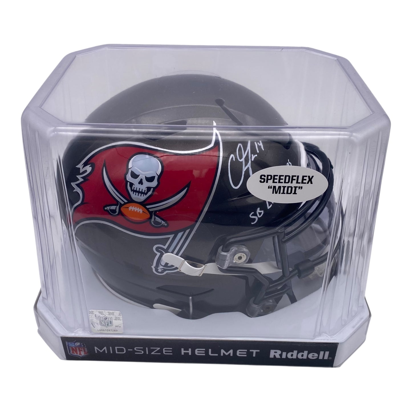 Chris Godwin Signed Tampa Bay Buccaneers MIDI Mid Size SpeedFlex Helmet