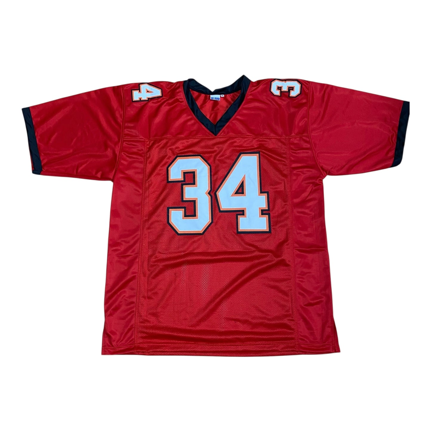 Dexter Jackson signed Red #34 stitched jersey - Tampa Bay Buccaneers Style