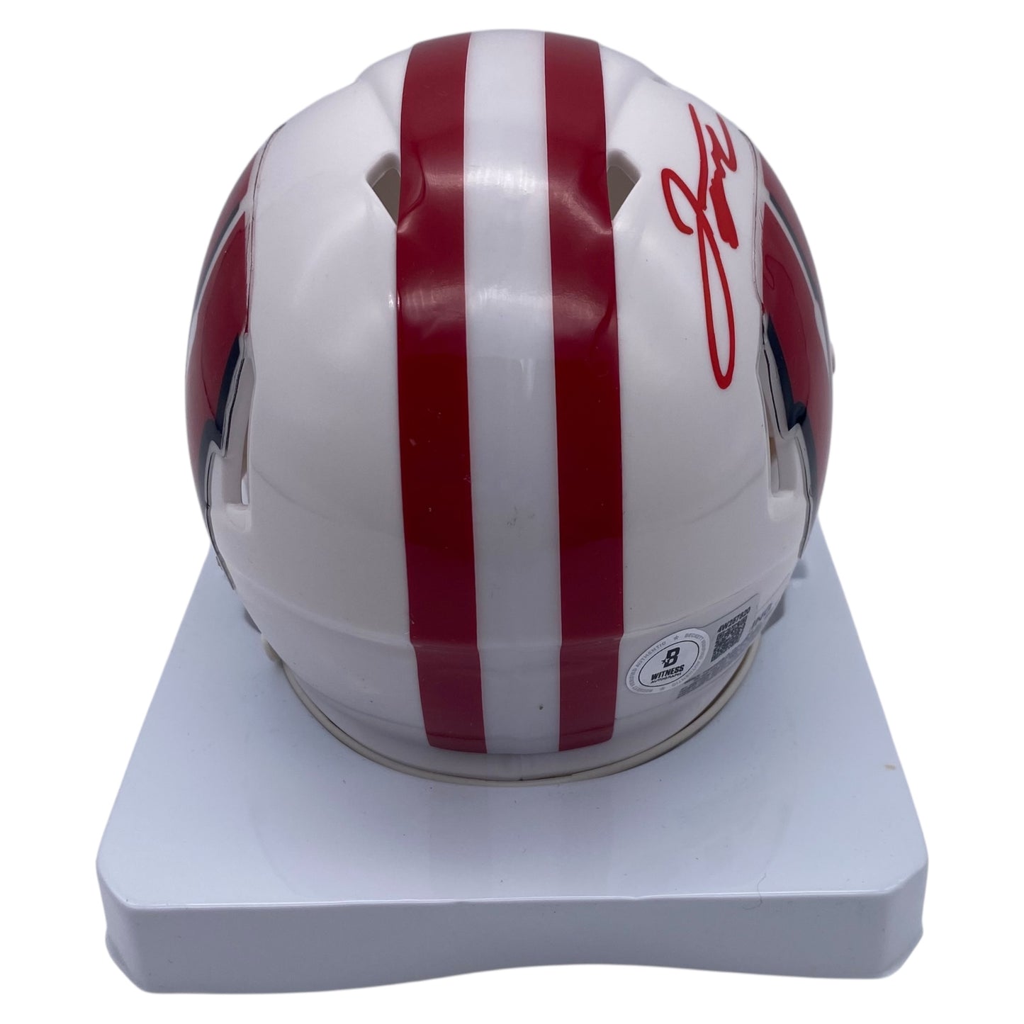 Jonathan Taylor Signed Wisconsin Badgers All White Alternate Mini Helmet