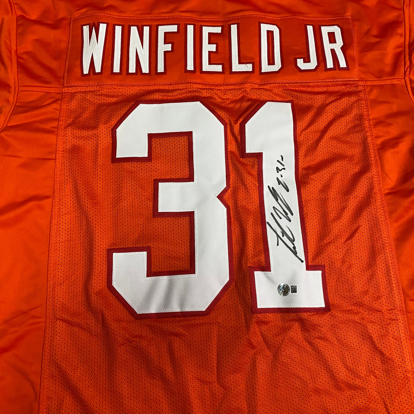 Antoine Winfield Jr signed orange #31 stitched jersey