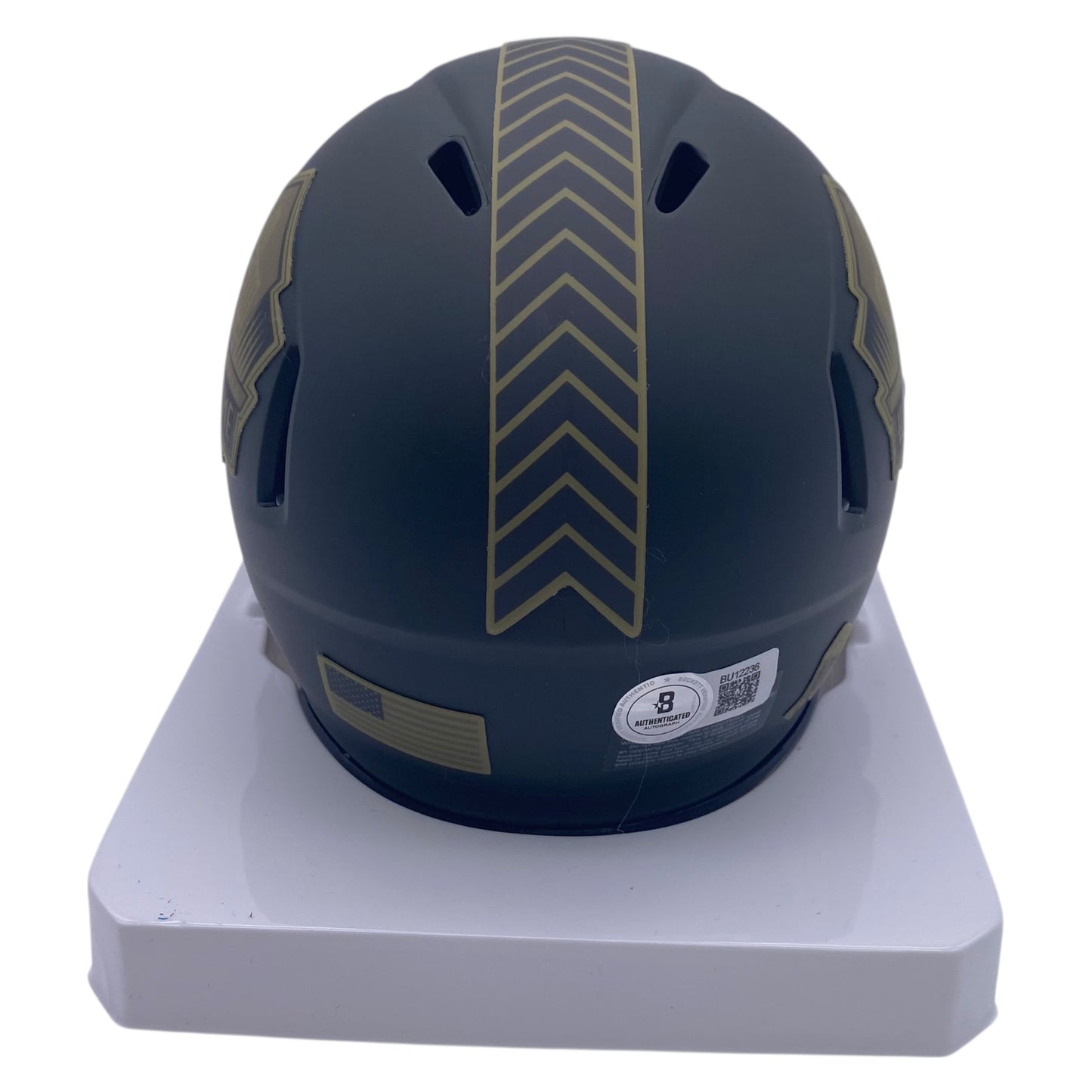 John Lynch Signed Tampa Bay Buccaneers Hall of Fame Salute To Service Alternate Speed Mini Helmet