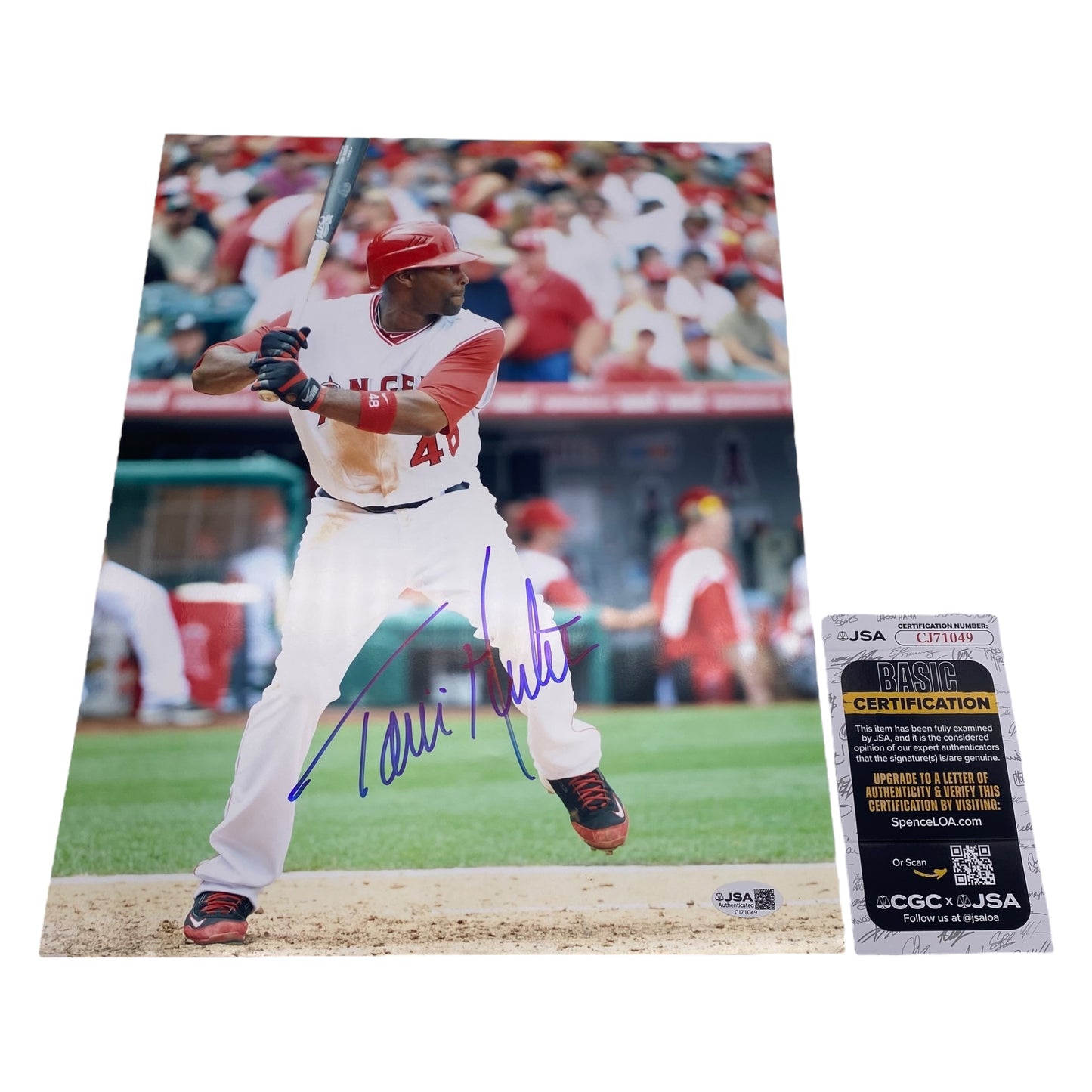 Torii Hunter Signed Anaheim Angels 11x14 Photo