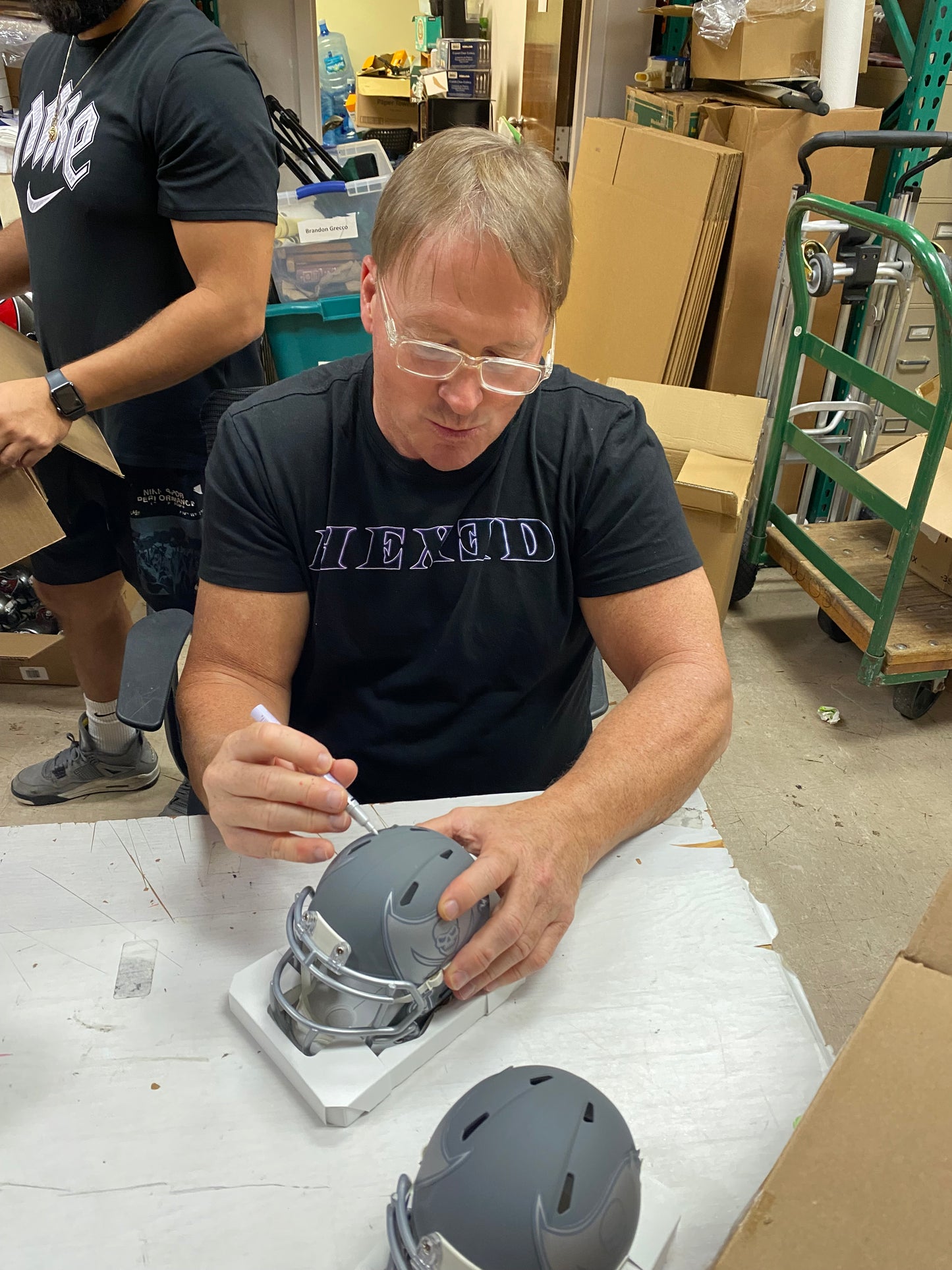 Coach Jon Gruden Signed Tampa Bay Buccaneers Slate Mini Helmet
