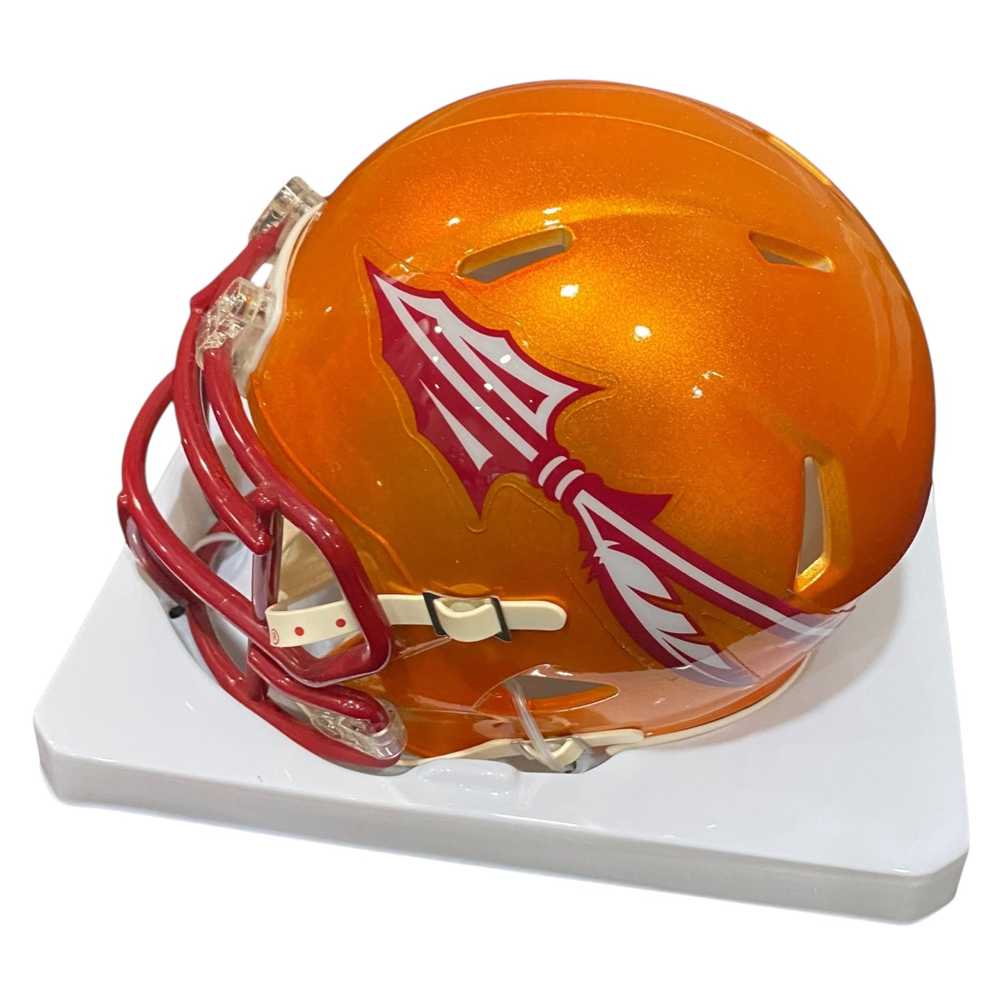 Peter Warrick 99 National Champions Signed Florida State Seminoles Flash Alternate Mini Football Helmet