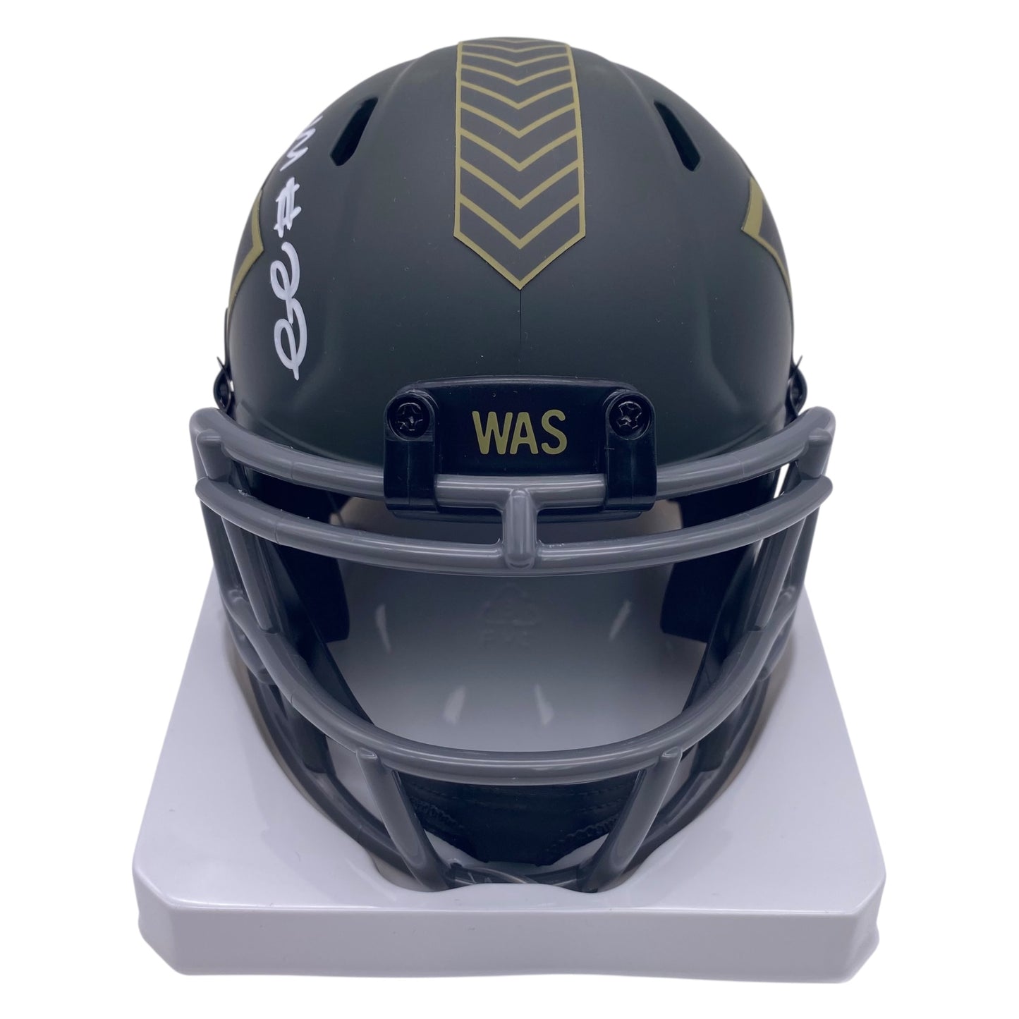 Jacory Croskey-Merritt Signed Washington Commanders 2025 Salute to Service Alternate Speed Mini Helmet