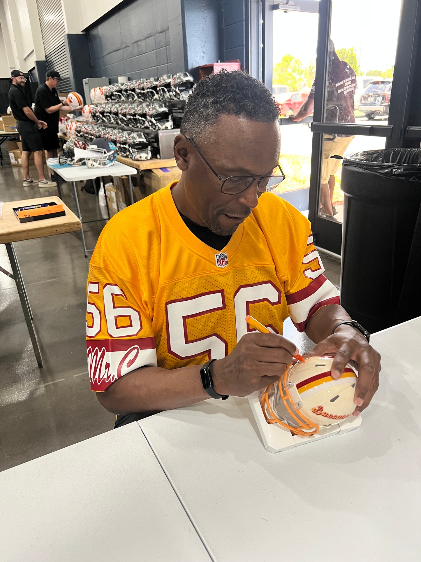Hardy Nickerson Signed Tampa Bay Buccaneers Retro Alternate Mini Speed Football Helmet