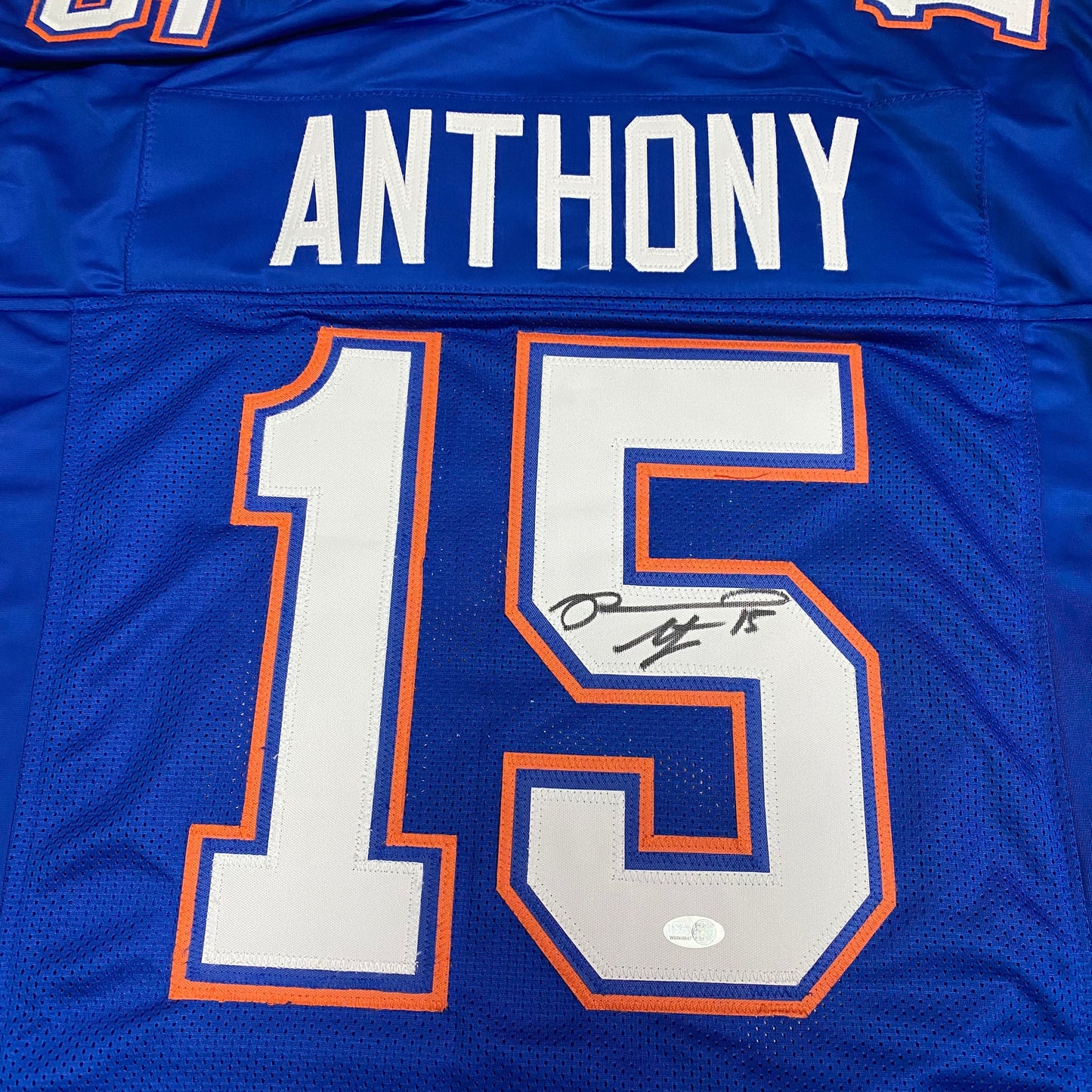 Reidel Anthony signed Blue #15 stitched jersey - Florida Gators Style
