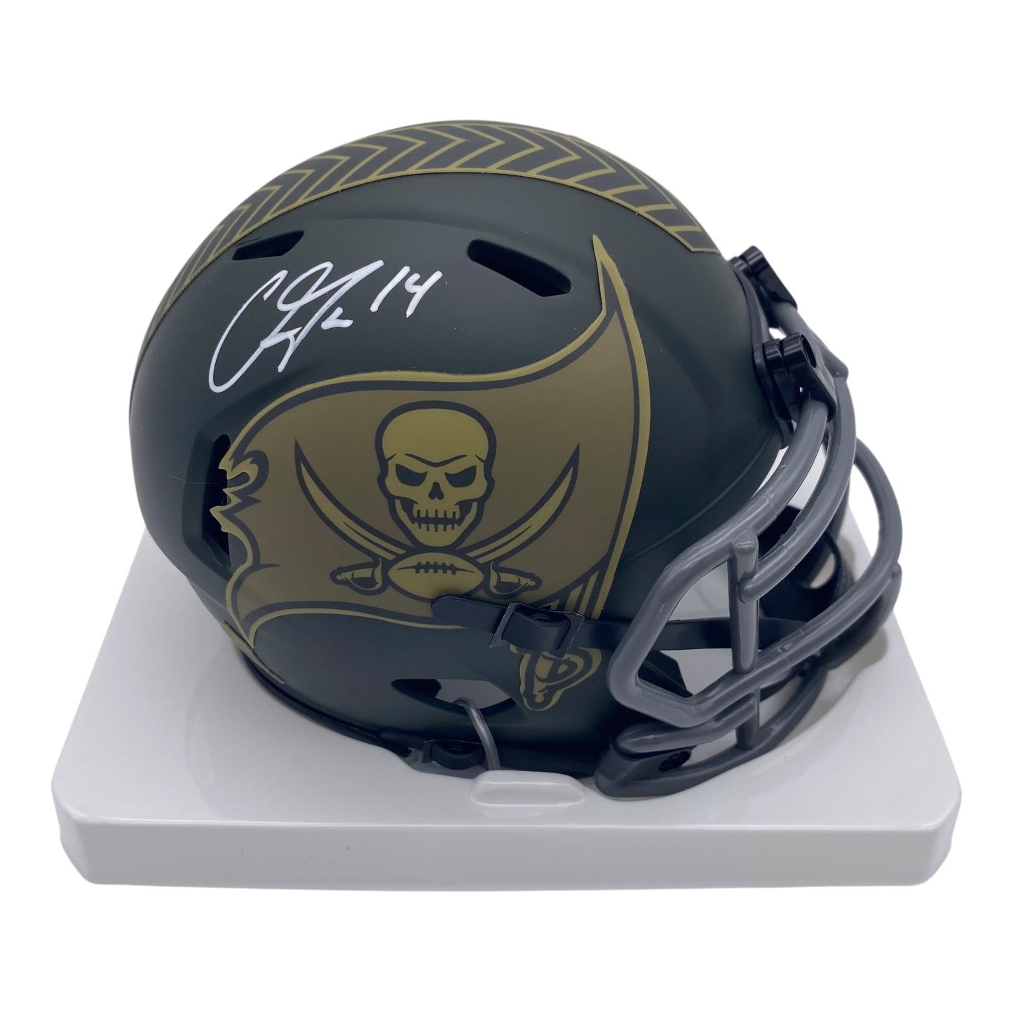 Chris Godwin Signed Tampa Bay Buccaneers 2025 Salute to Service Alternate Speed Mini Helmet