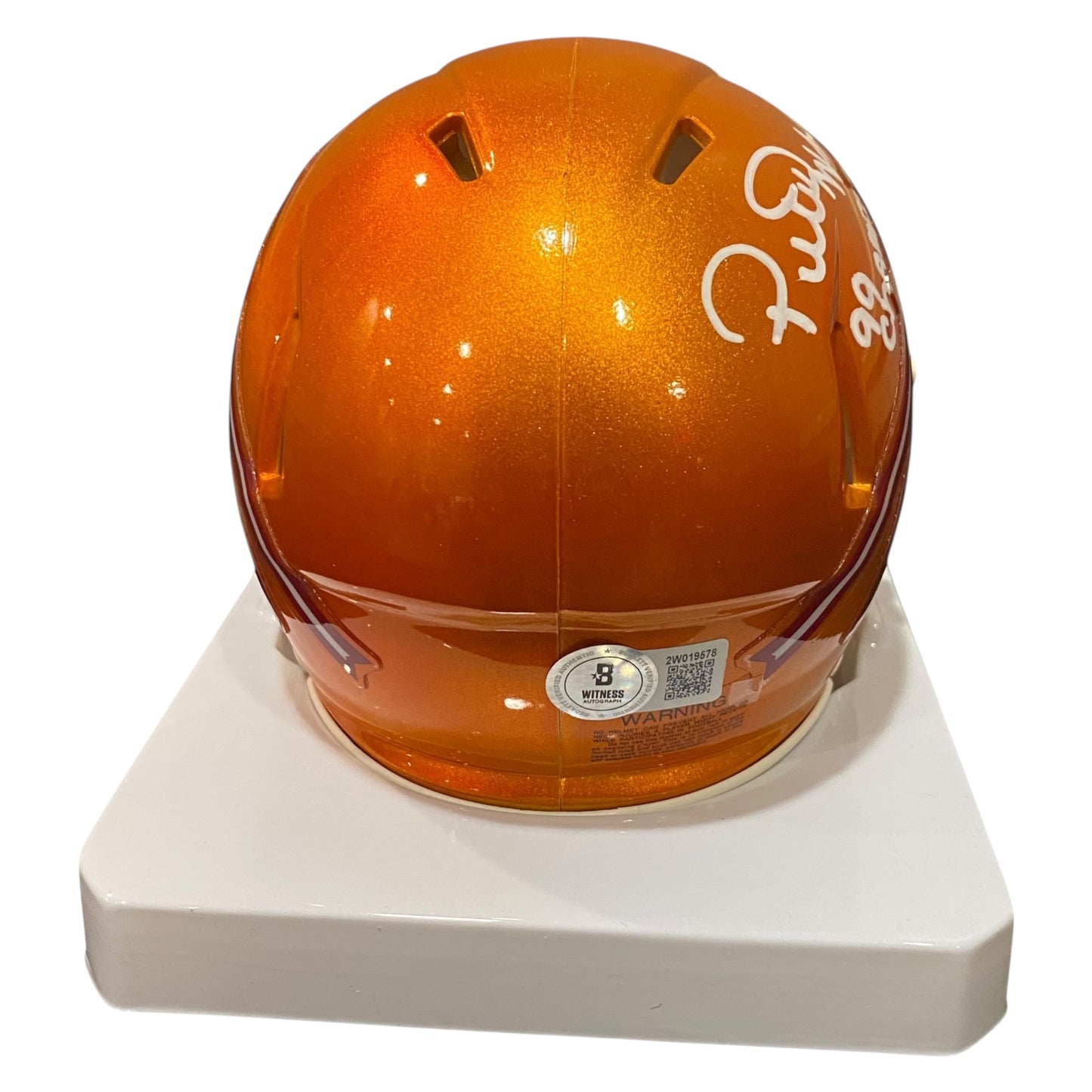Peter Warrick 99 National Champions Signed Florida State Seminoles Flash Alternate Mini Football Helmet