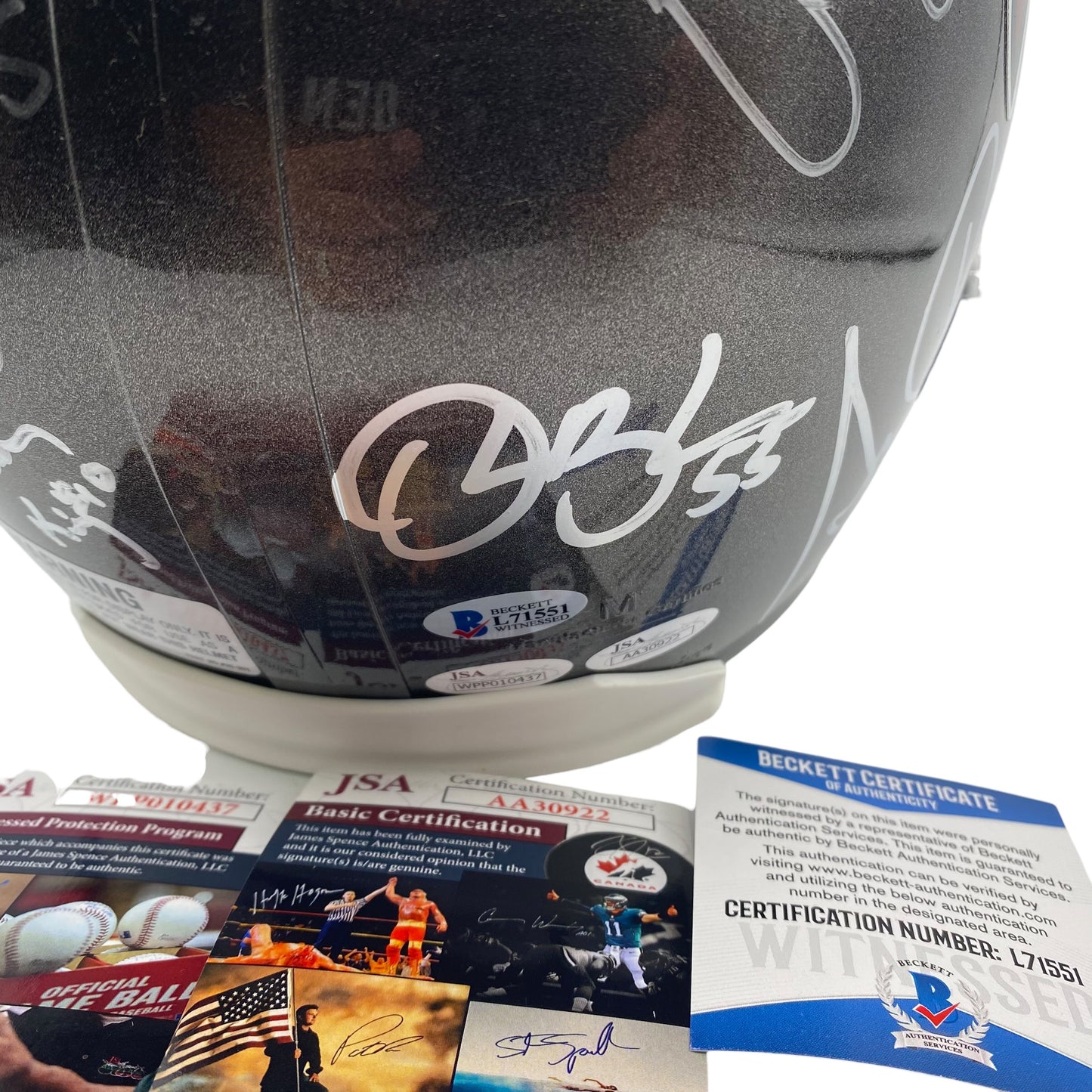 2002 Tampa Bay Buccaneers Full Size Deluxe Replica Super Bowl XXXVII Team Signed Helmet - 15 Autographs