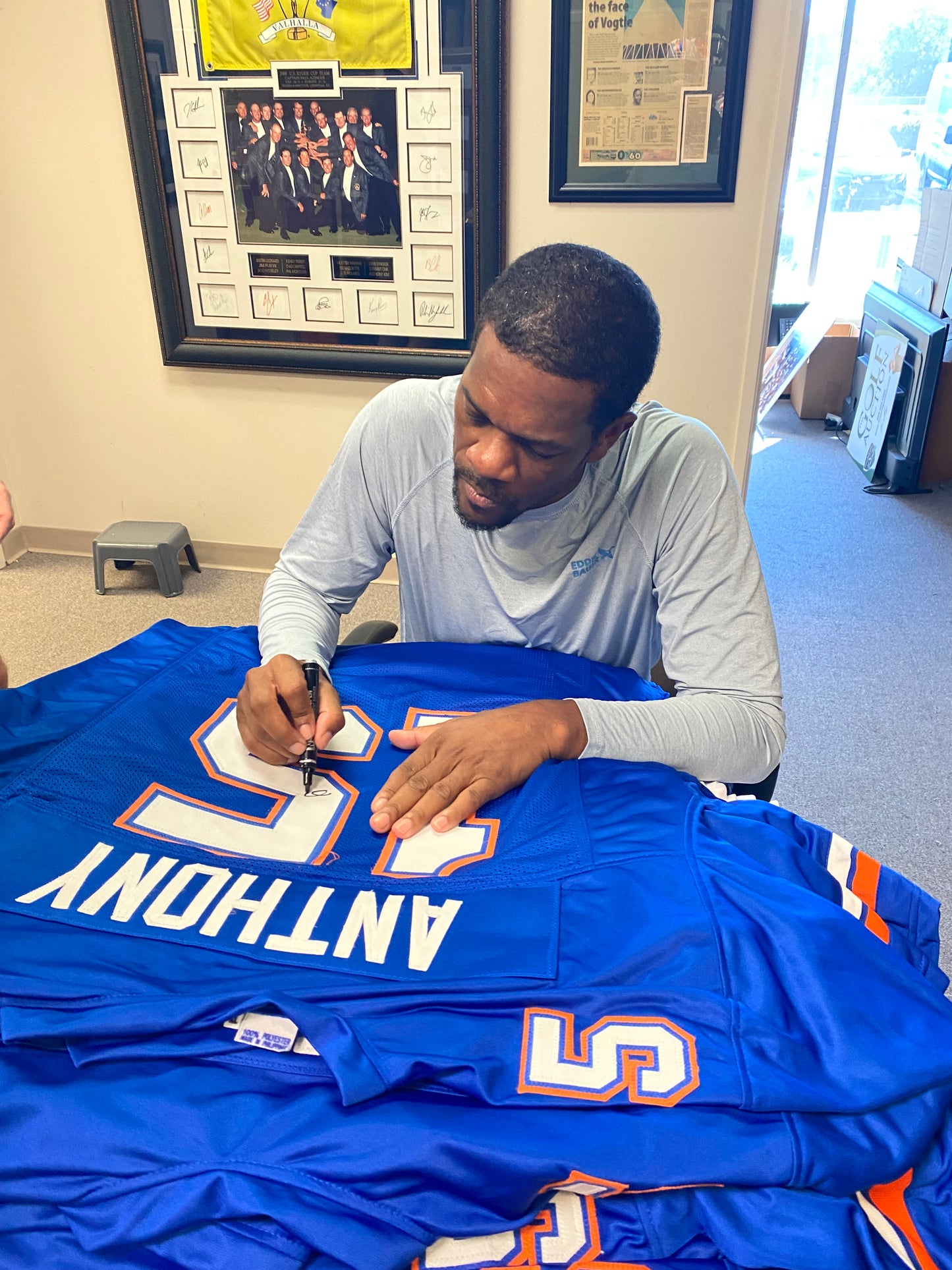 Reidel Anthony signed Blue #15 stitched jersey - Florida Gators Style