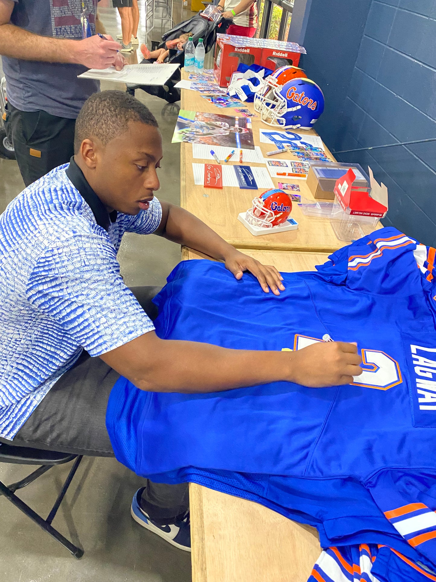 DJ Lagway Signed #2 Stitched Jersey Florida Gators Style Blue