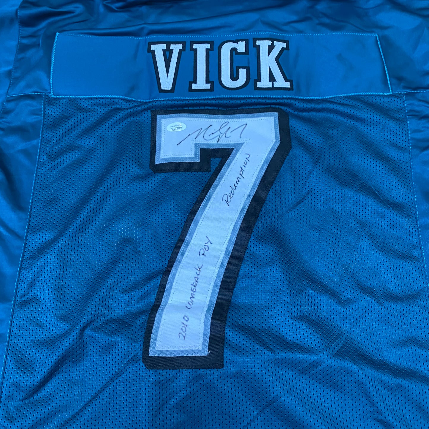 Michael Vick signed Green #7 stitched jersey - Philadelphia Eagles QB
