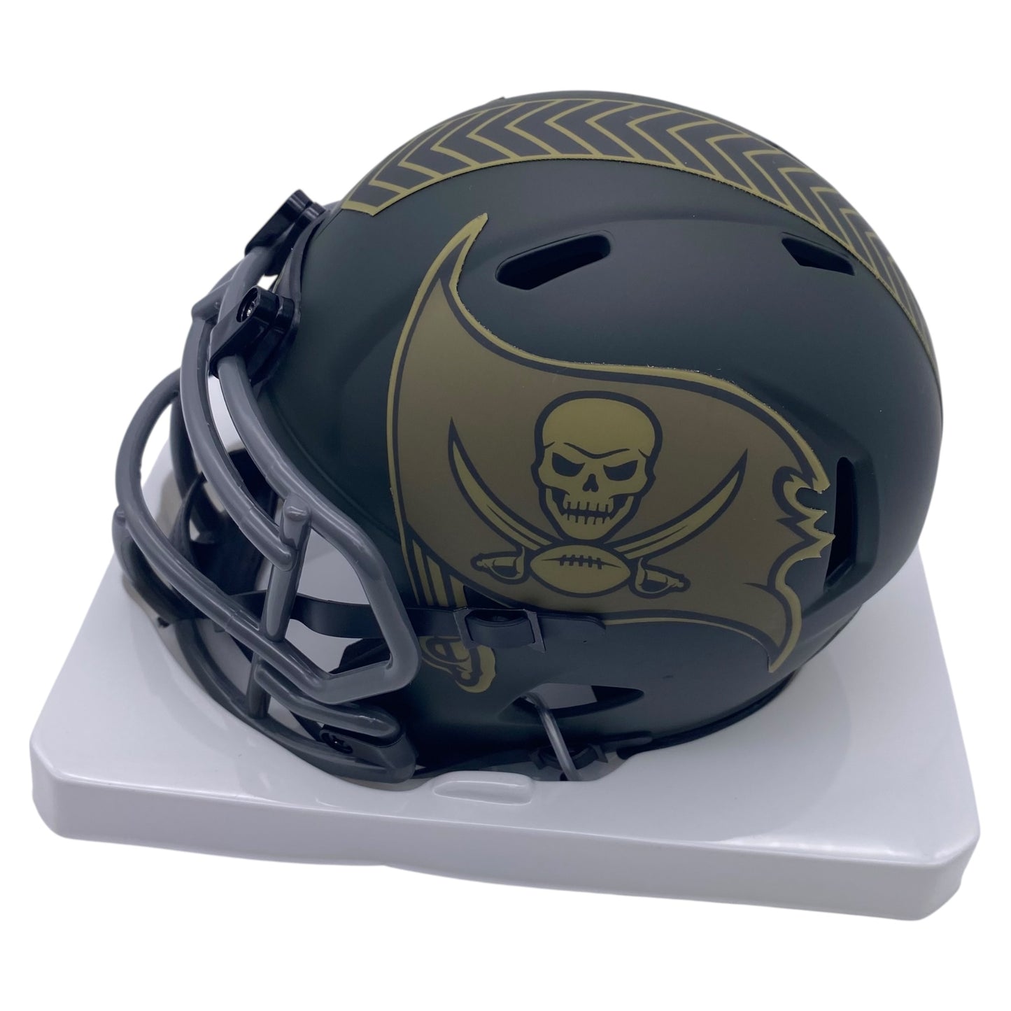 Bucky Irving Signed Tampa Bay Buccaneers 2025 Salute to Service Alternate Speed Mini Helmet
