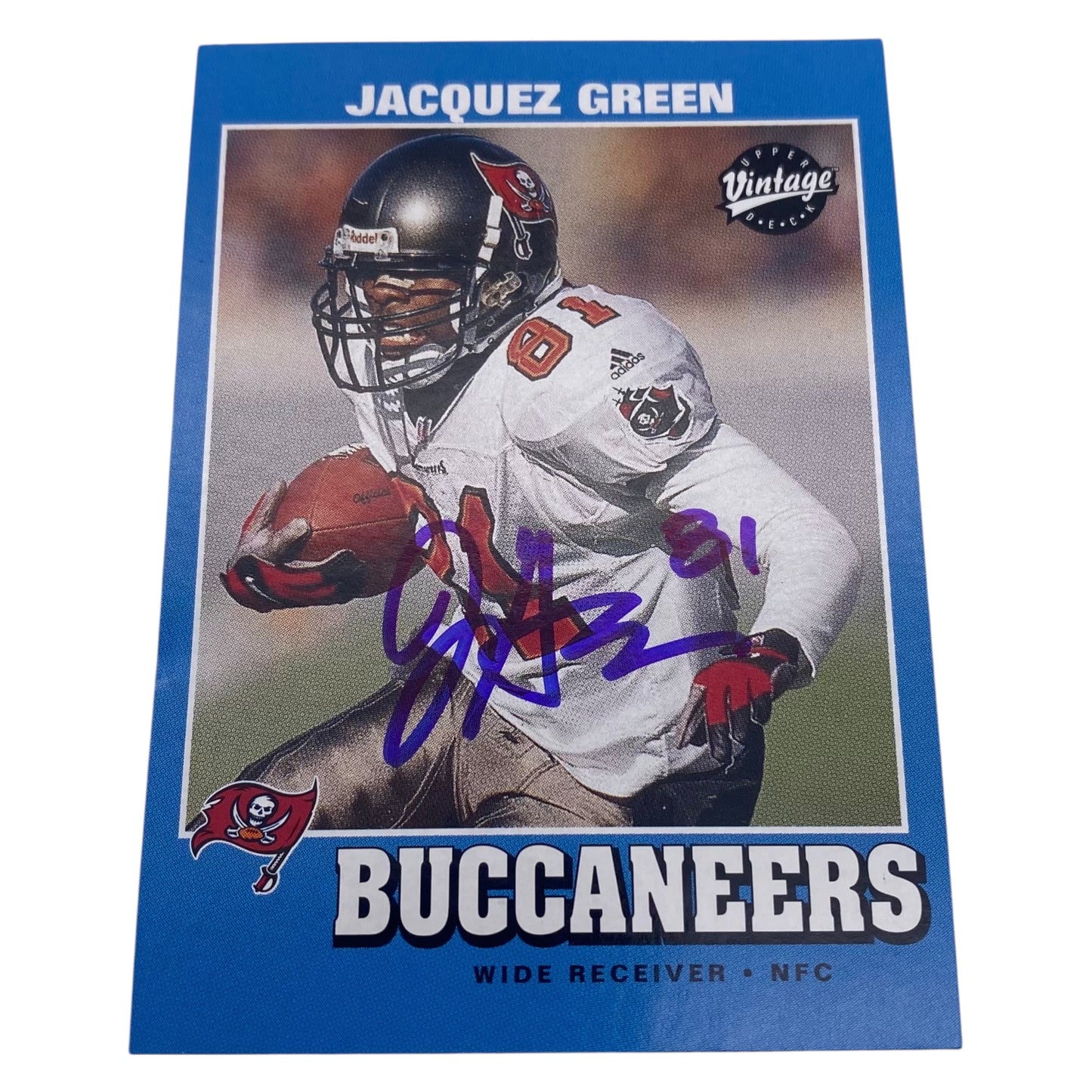 Jacquez Green Signed Tampa Bay Bucs Trading Card