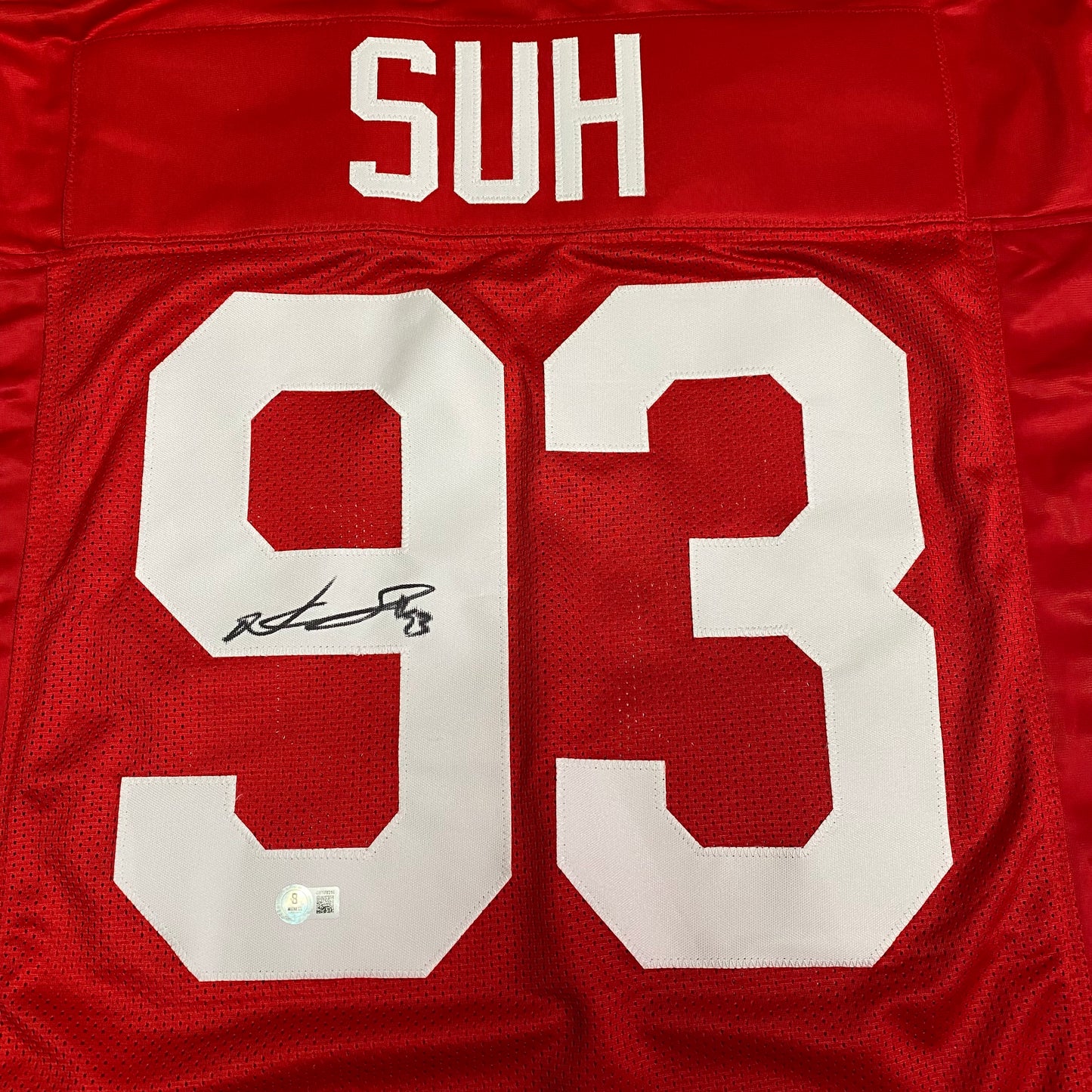 Ndamukong Suh signed Red #93 stitched jersey - Nebraska Cornhuskers Style