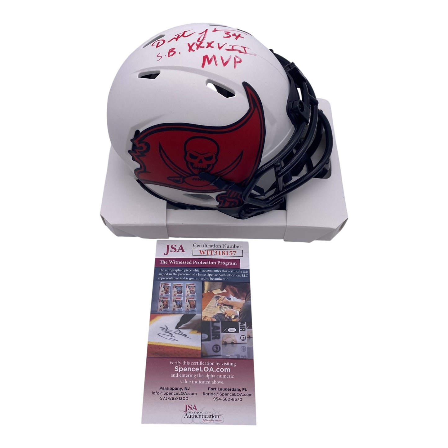 Dexter Jackson Signed Tampa Bay Buccaneers Lunar Eclipse Alternate Mini Helmet