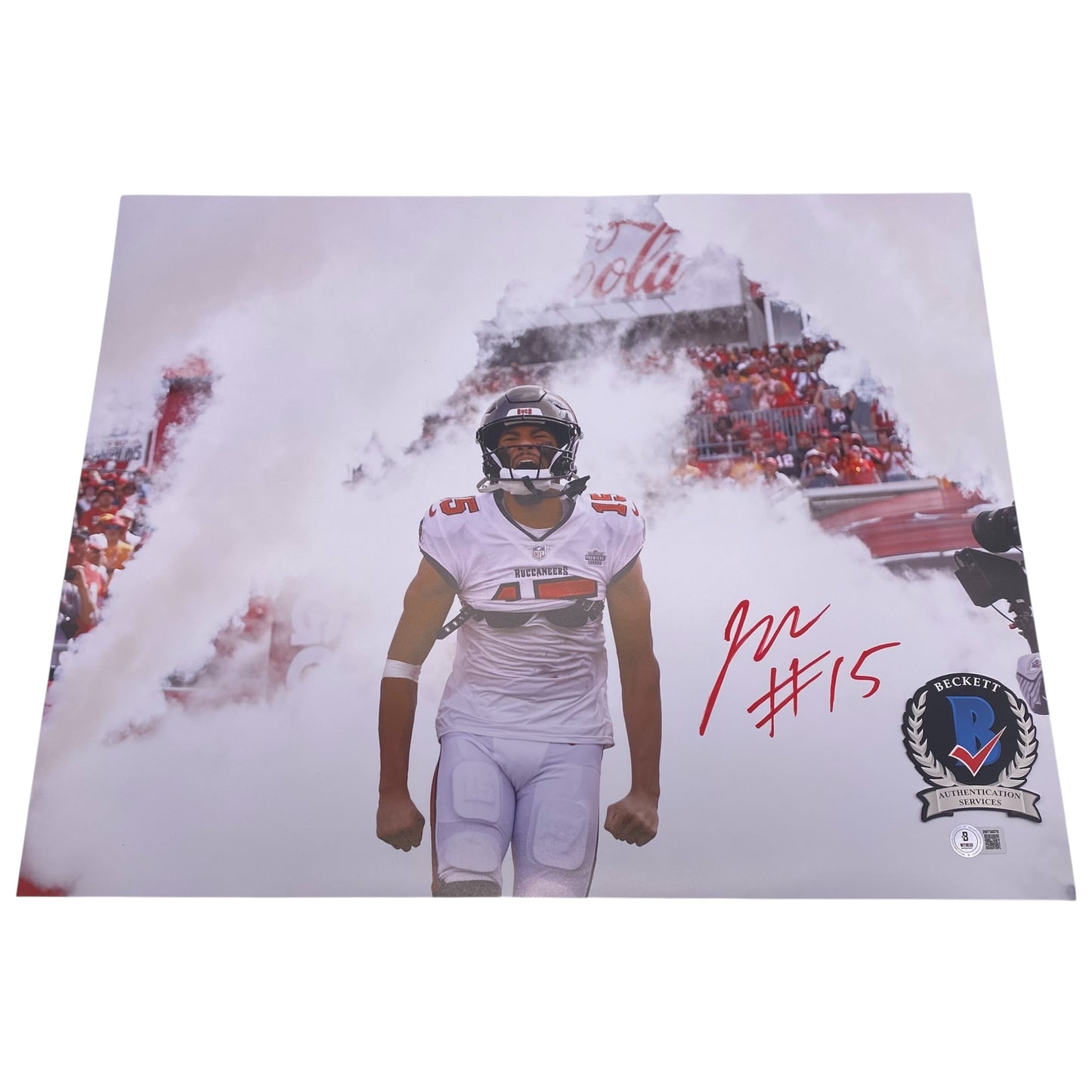 Jalen McMillan Signed Tampa Bay Buccaneers 16x20 Photo