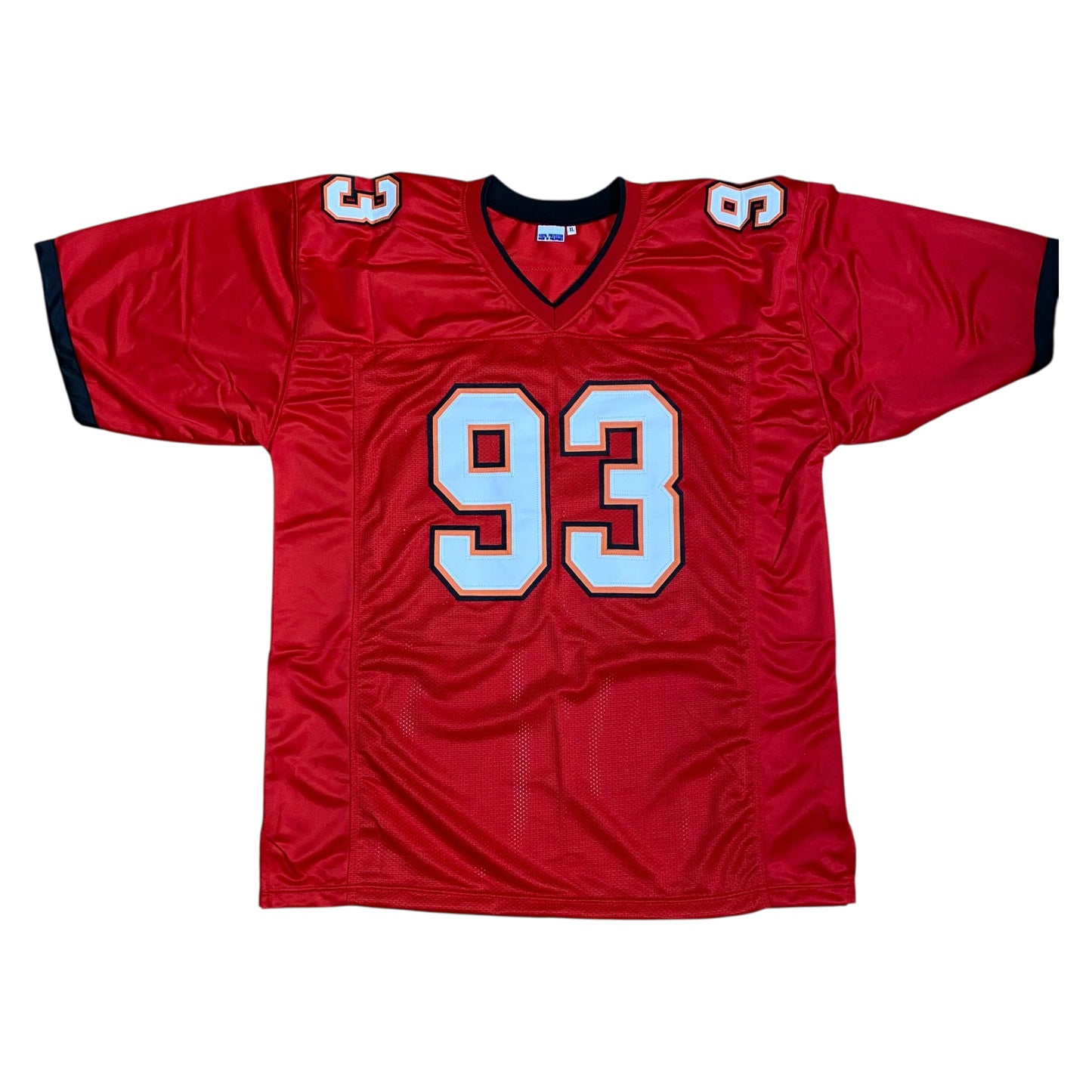 Ndamukong Suh signed Red #93 stitched jersey - Tampa Bay Buccaneers Style
