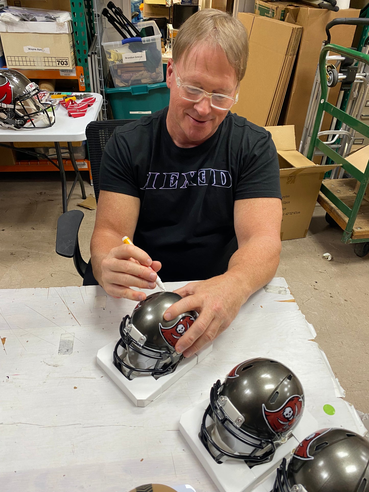 Coach Jon Gruden Signed Tampa Bay Buccaneers 97-13 Speed Mini Helmet