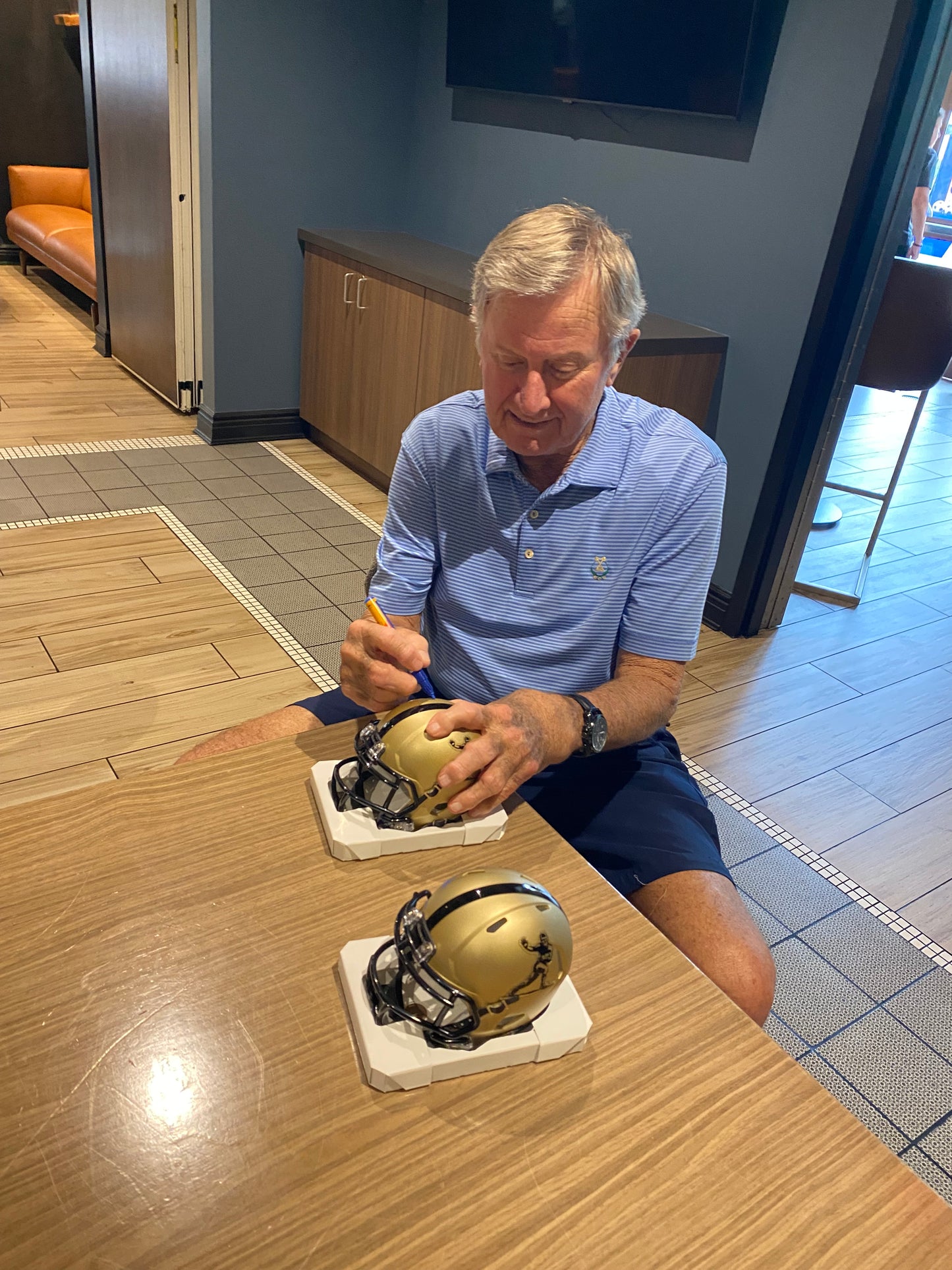 Steve Spurrier Signed Heisman Trophy Florida Gators Mini Speed Football Helmet