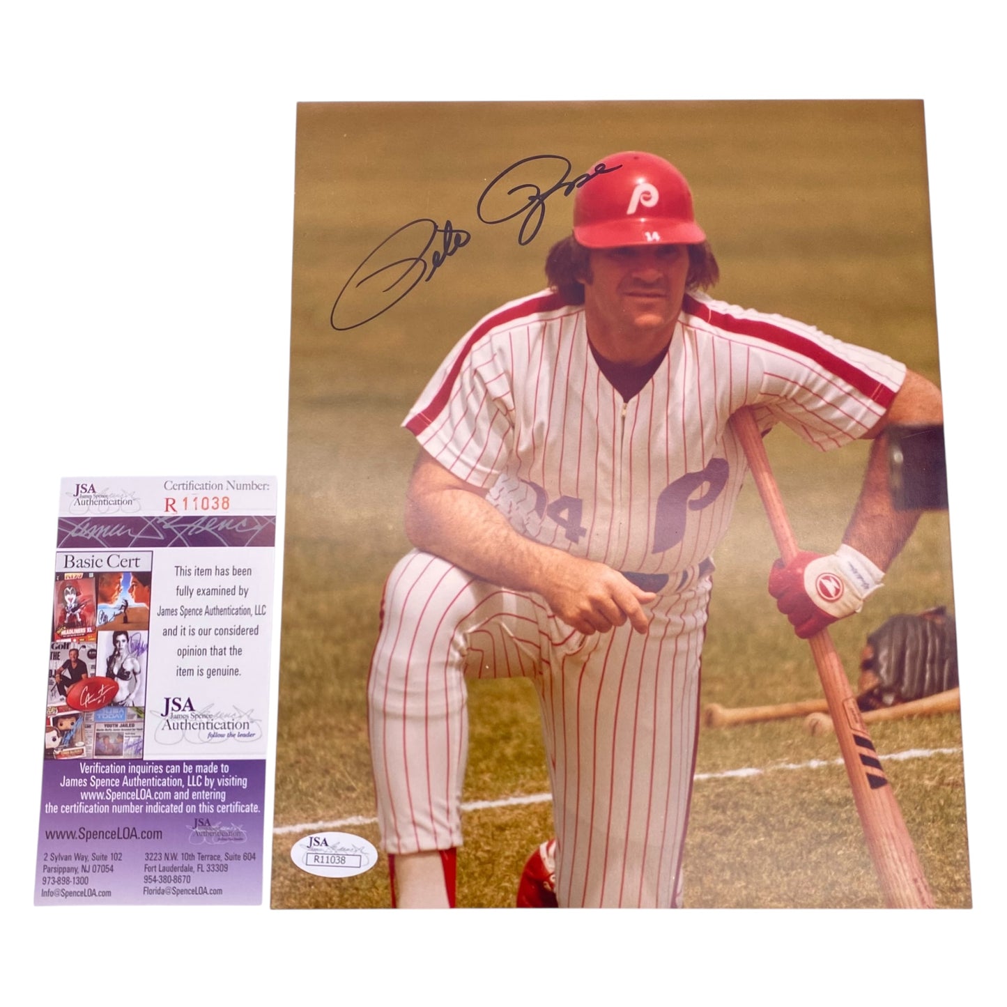 Pete Rose Signed Philadelphia Phillies 8x10 Photo