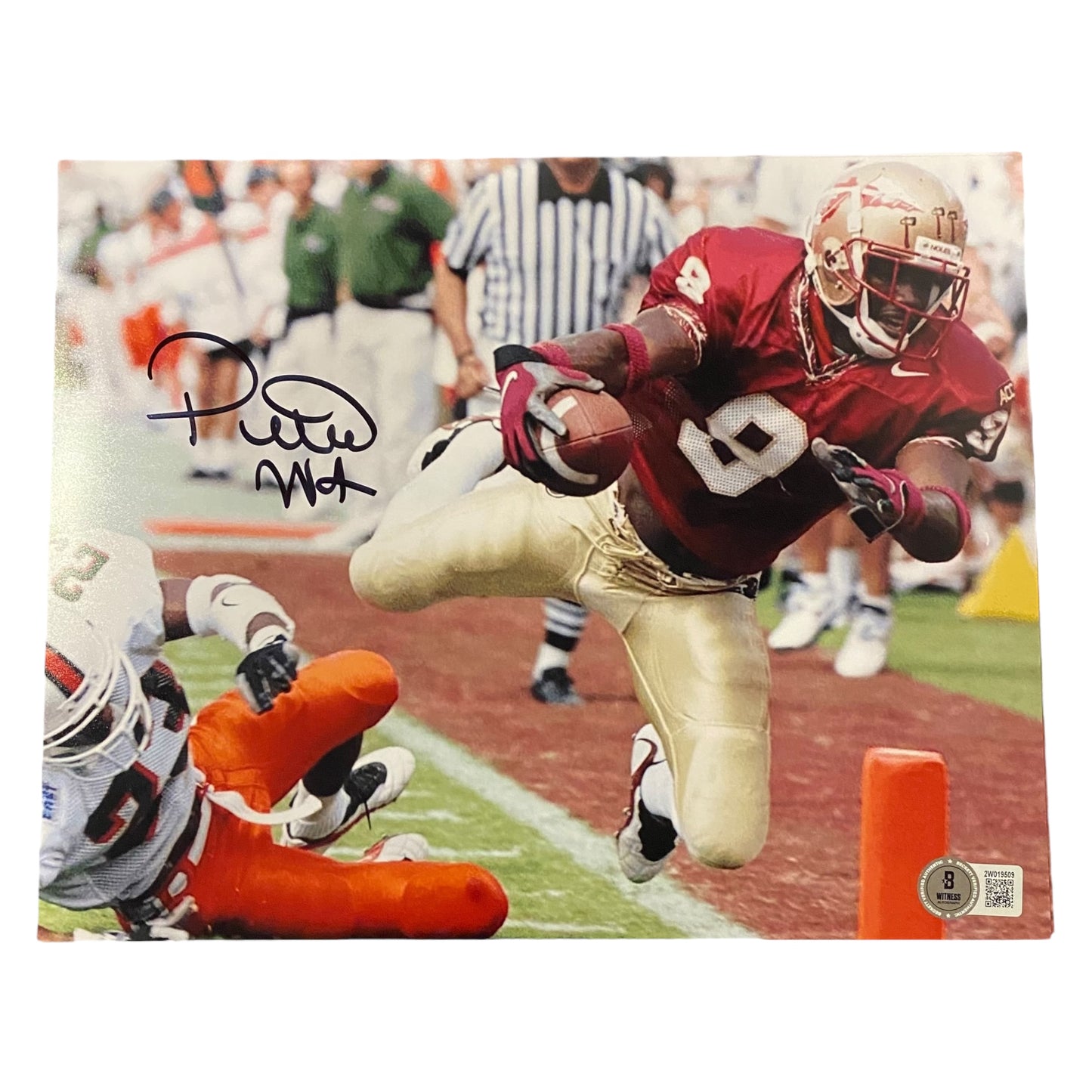 Peter Warrick Signed Florida State Seminoles 8x10 Photo